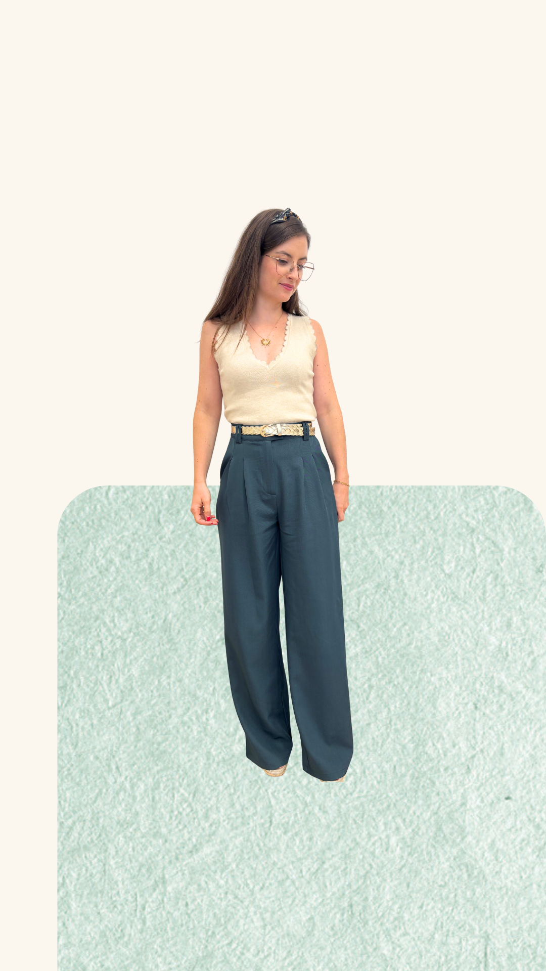 Pantalon tailleur Noah sapin