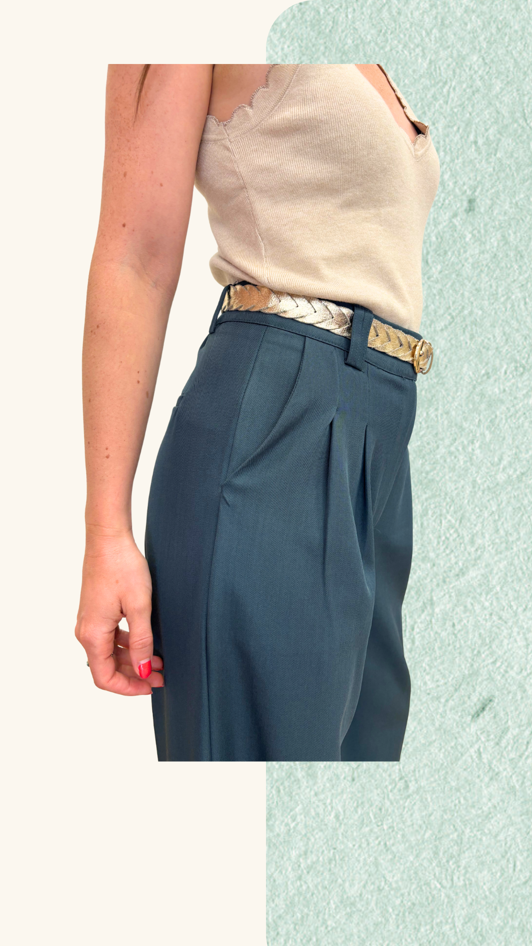 Pantalon tailleur Noah sapin