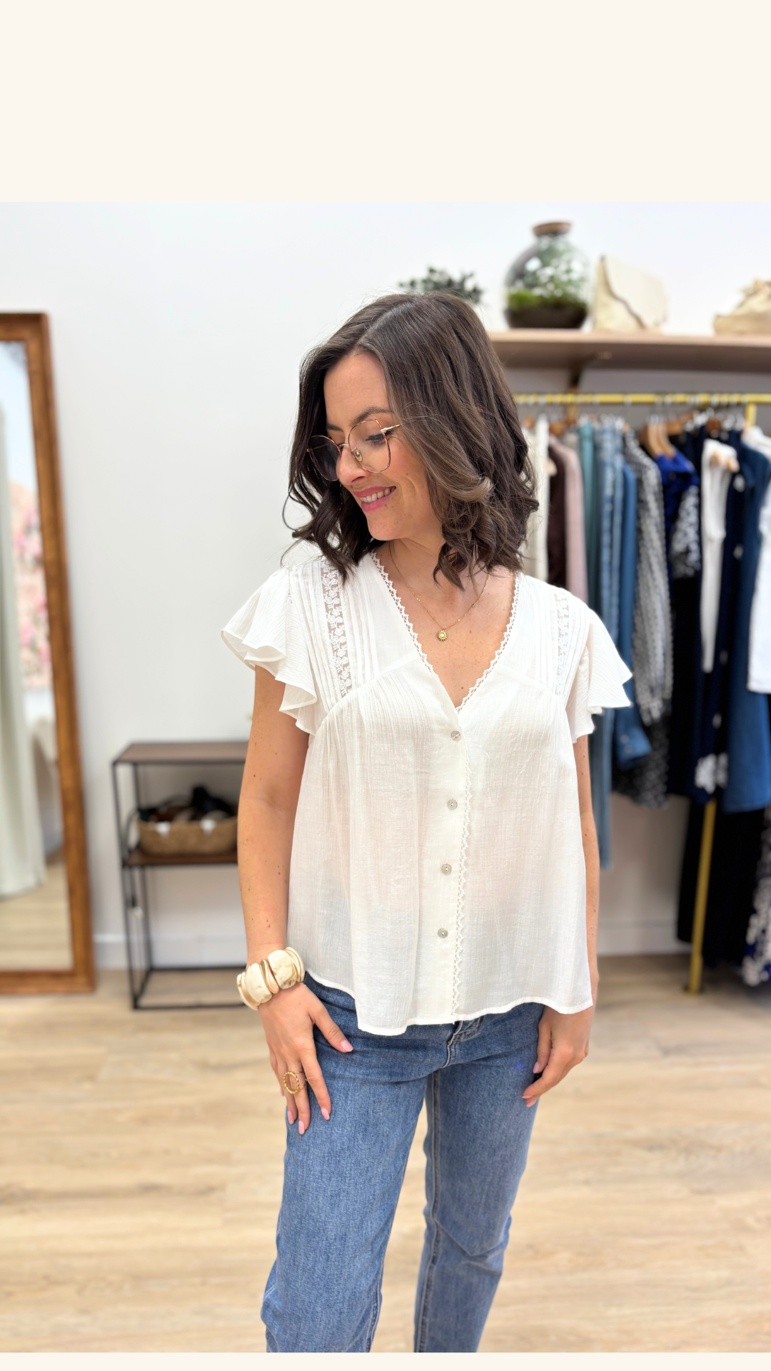 Blouse Laurie blanche