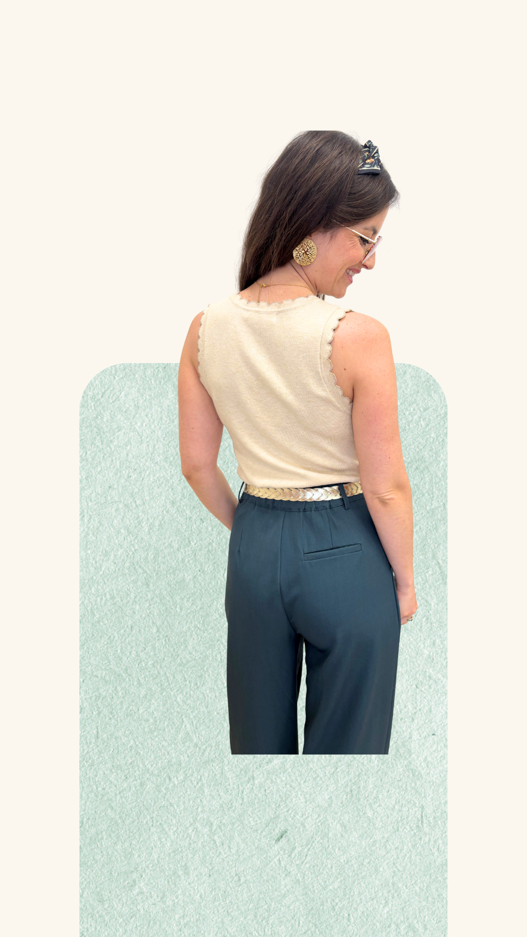 Pantalon tailleur Noah sapin