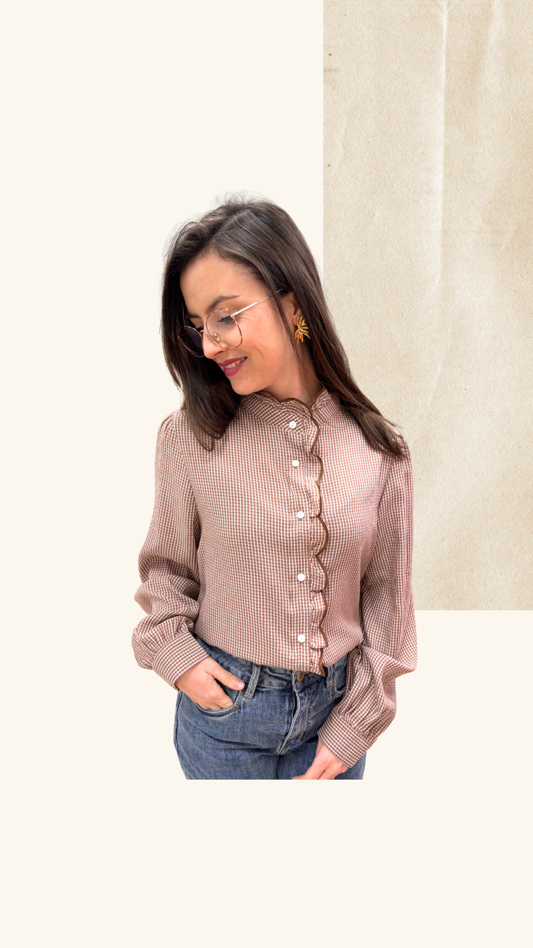 Chemise Naomie noisette