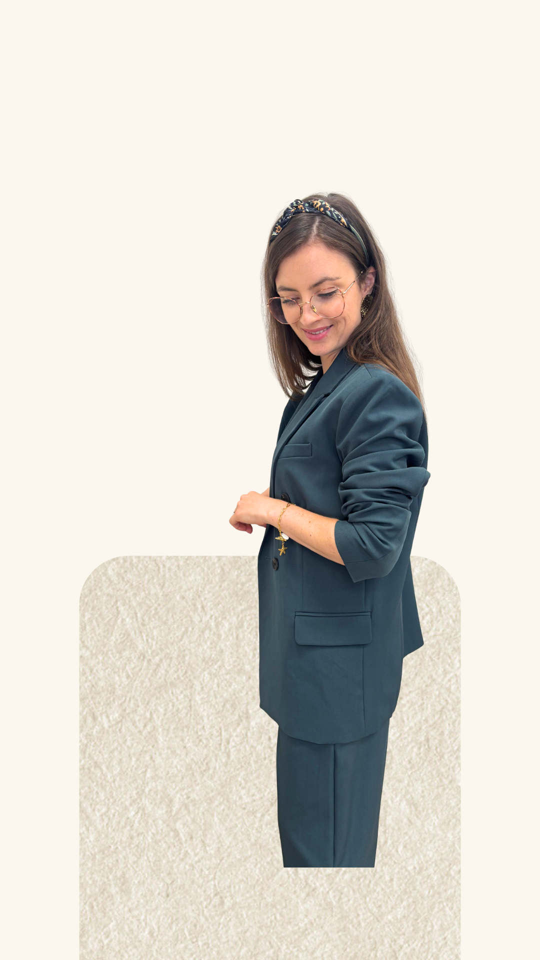 Veste tailleur Diane bleu pétrole