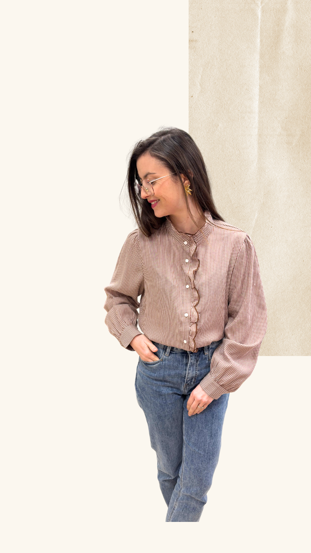 Chemise Naomie noisette