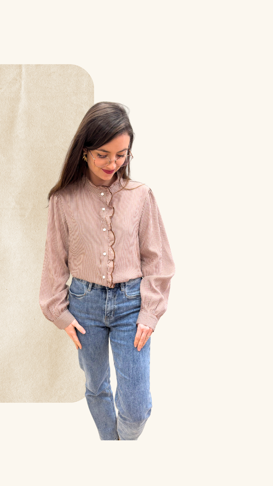 Chemise Naomie noisette