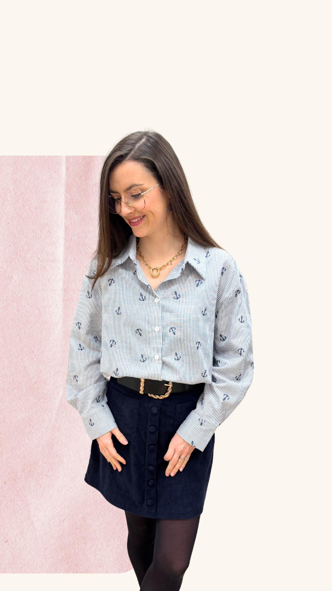 Chemise Bertille marine