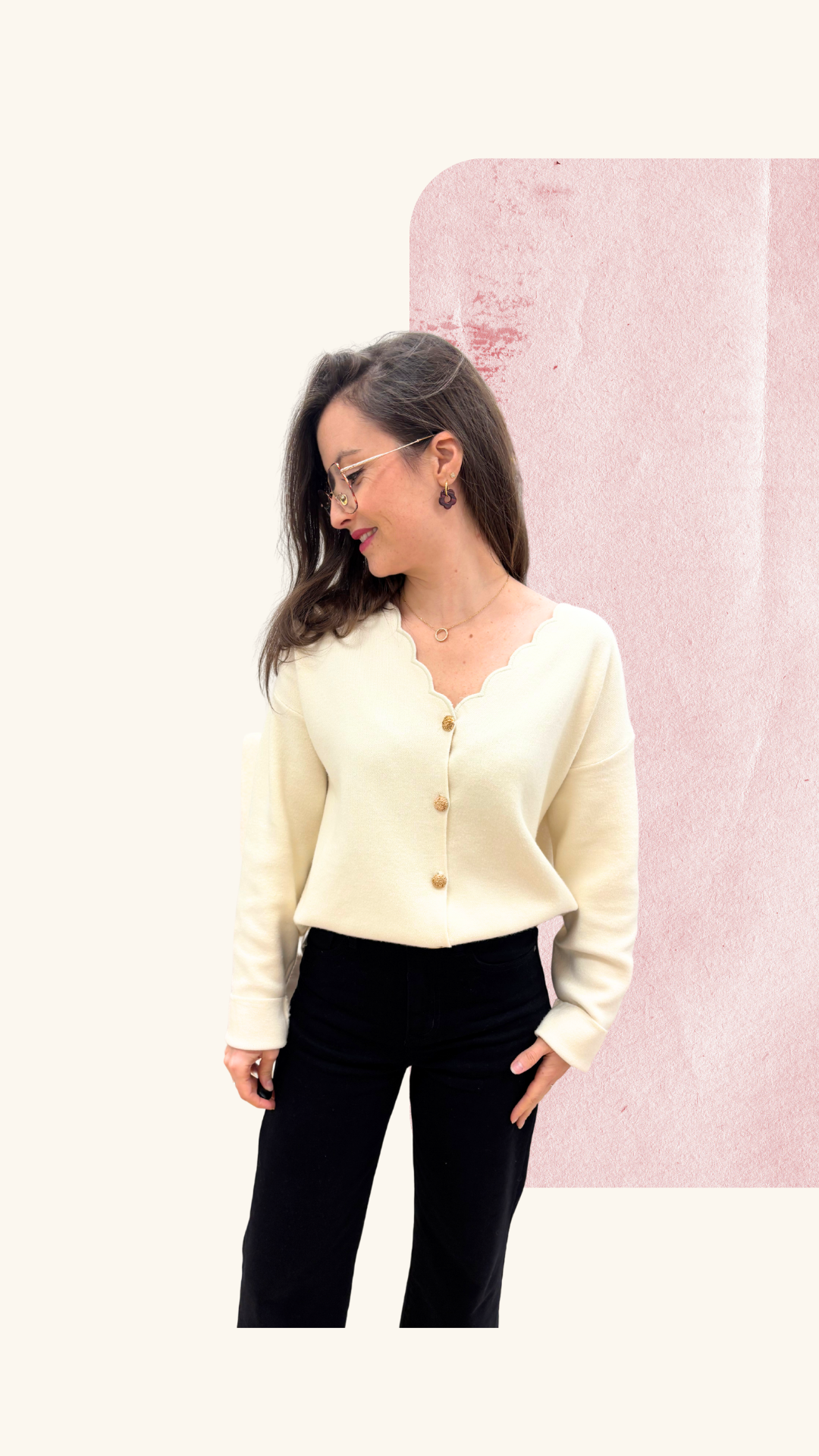 Gilet Caroline crème