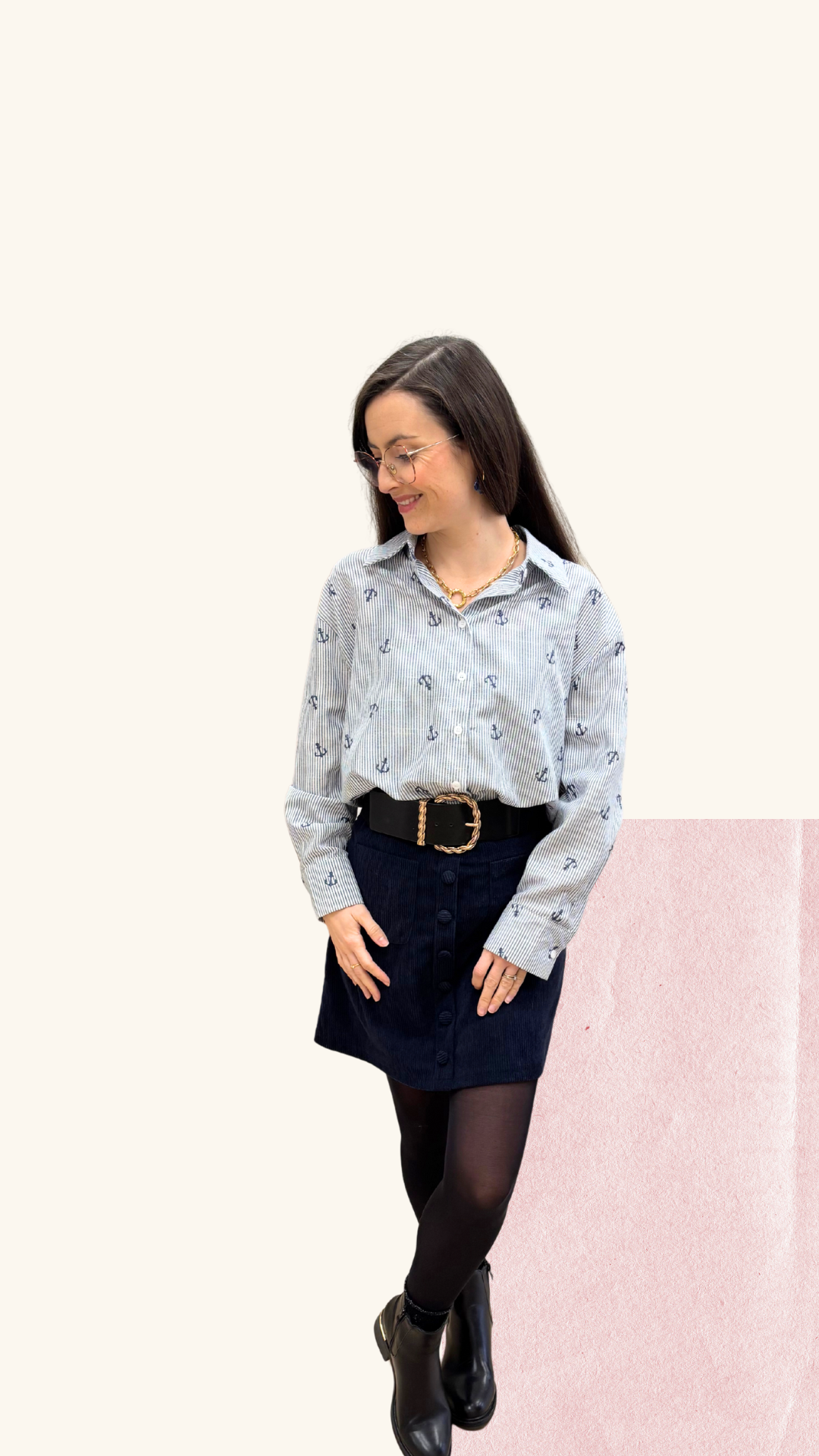 Chemise Bertille marine