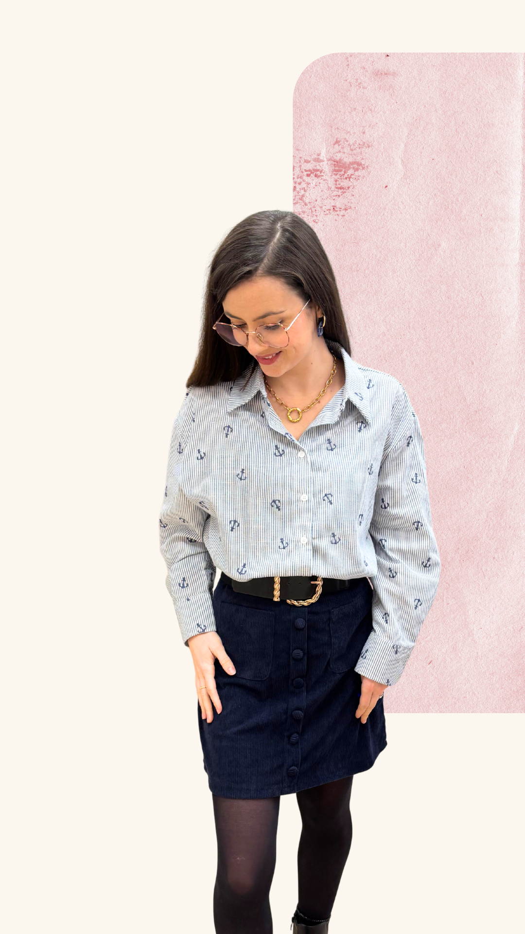 Chemise Bertille marine