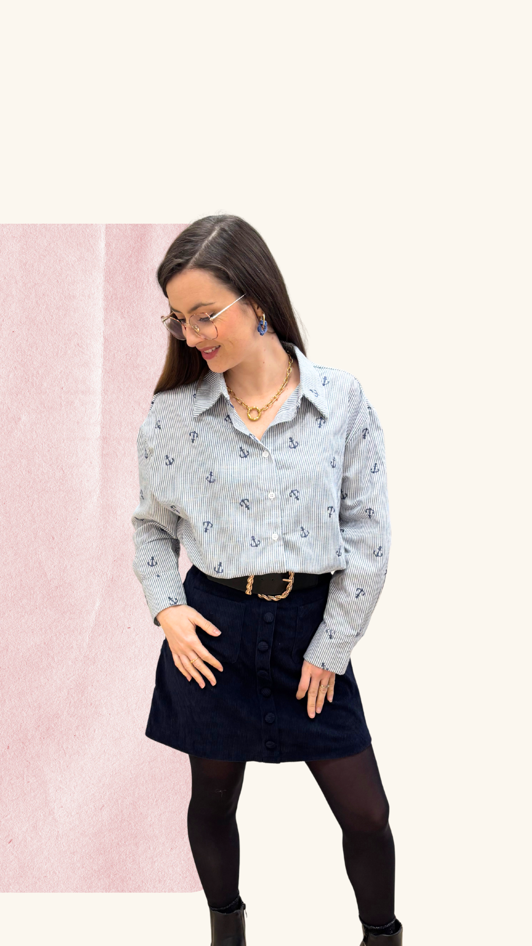 Chemise Bertille marine