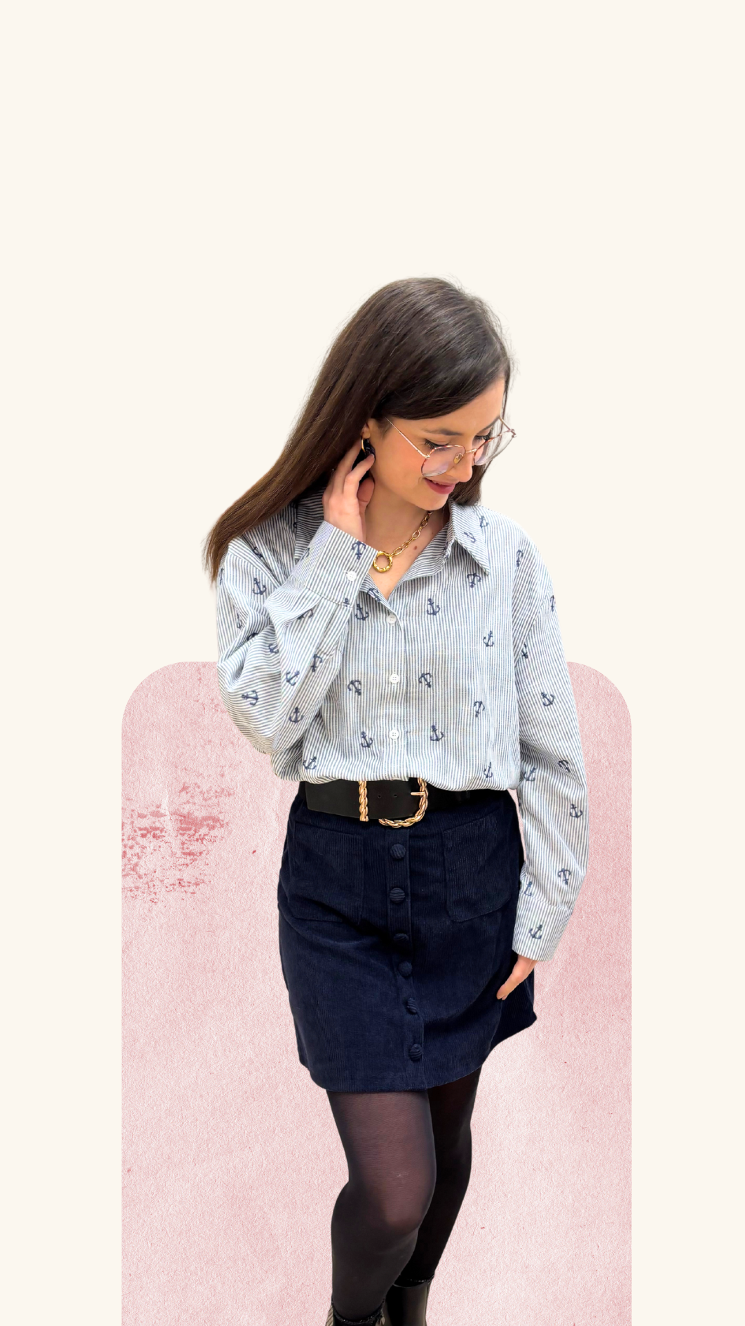 Chemise Bertille marine