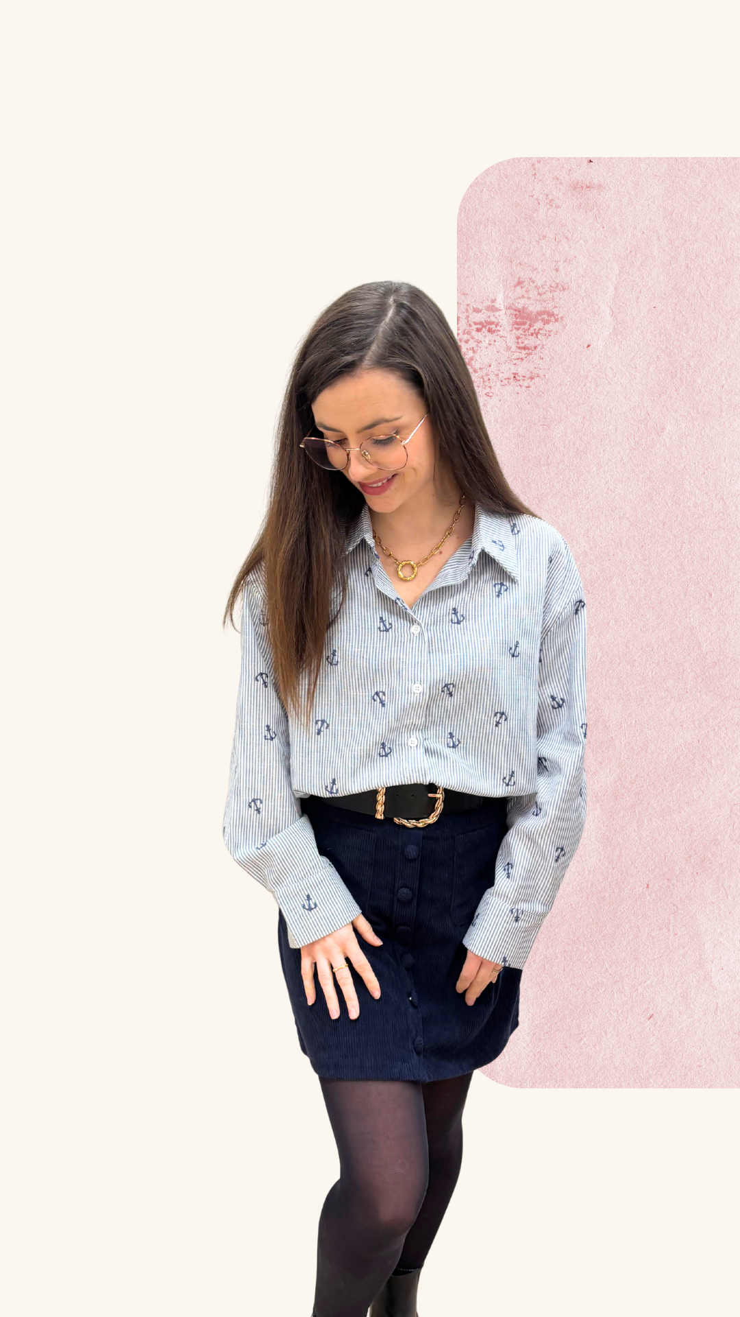 Chemise Bertille marine