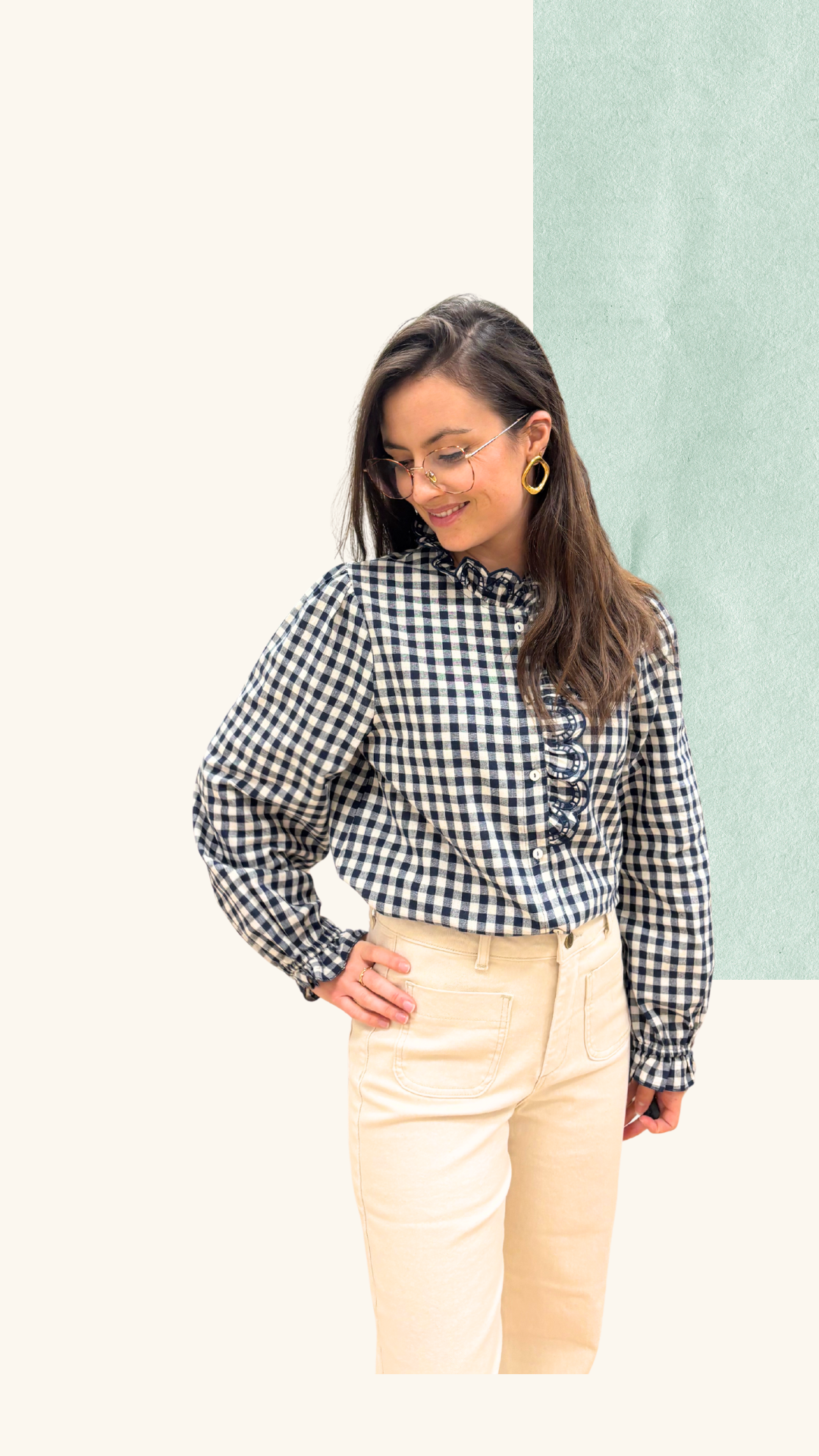 Chemise Floriane marine