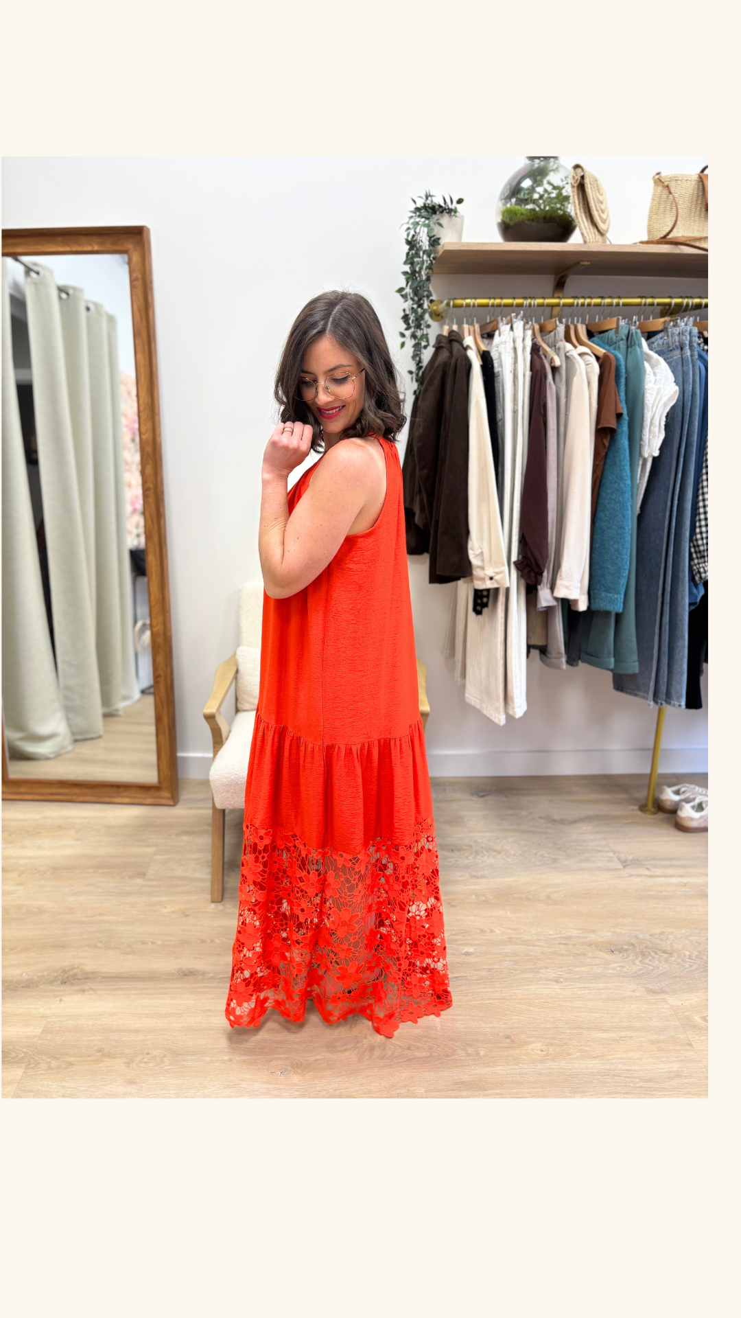 Robe Inès corail