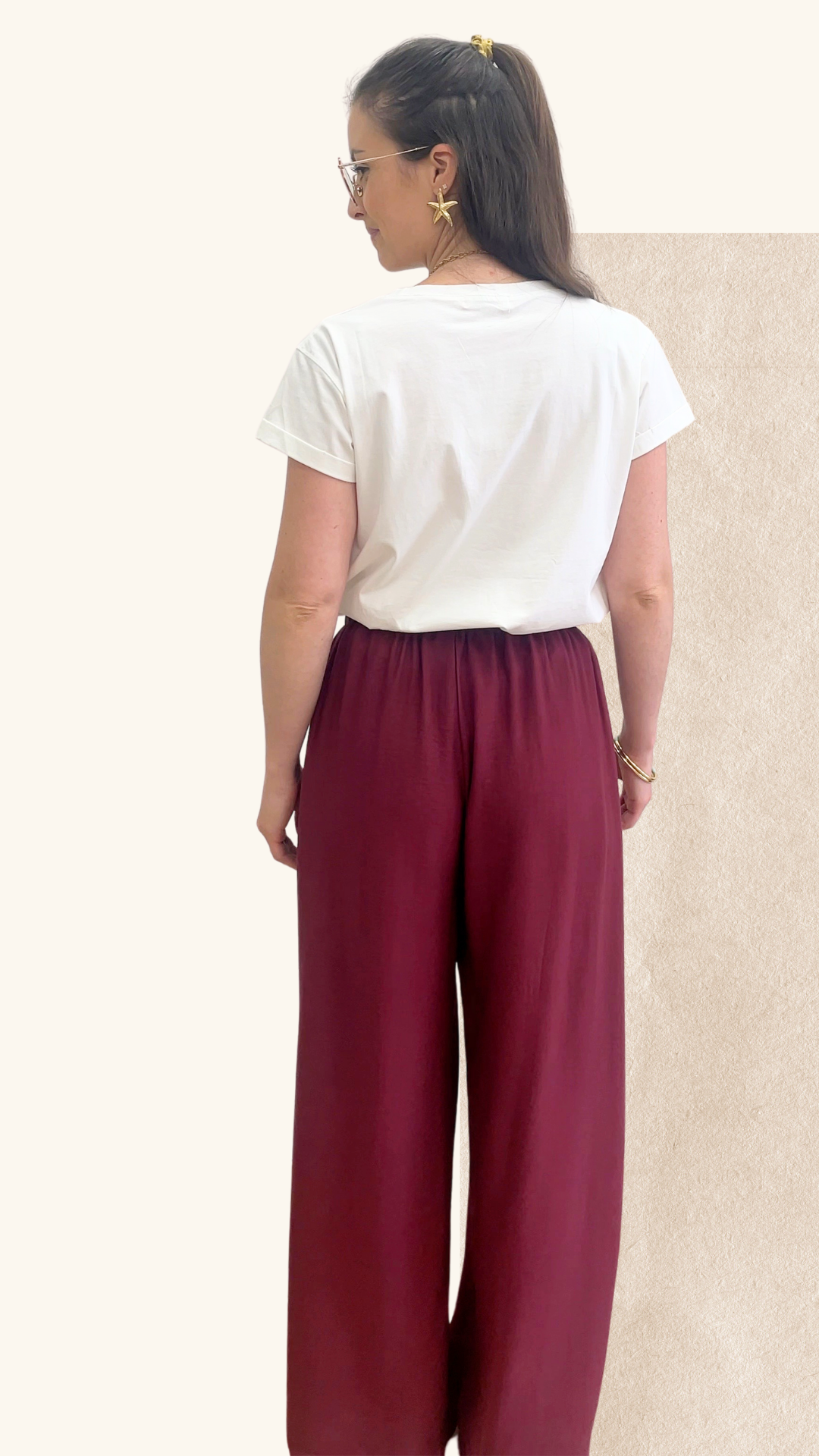 Pantalon Alex bordeaux