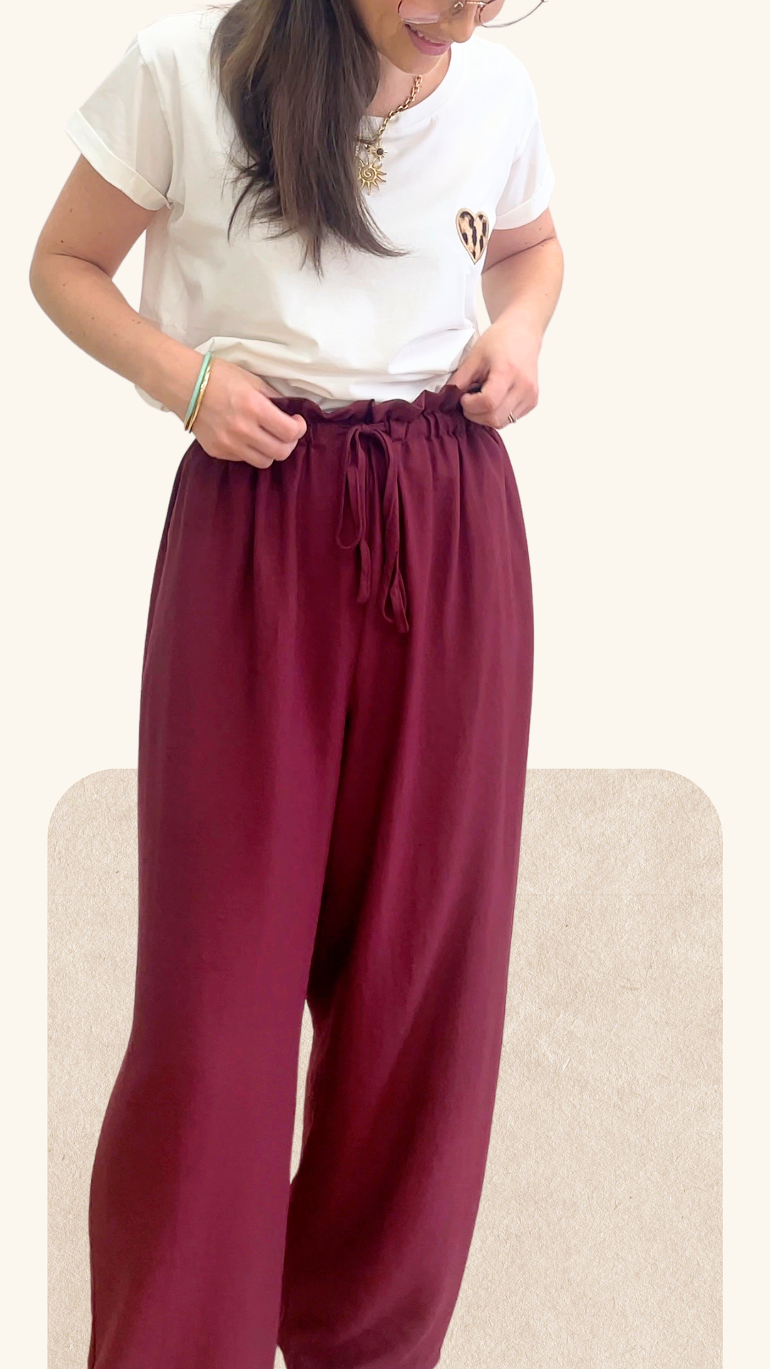 Pantalon Alex bordeaux