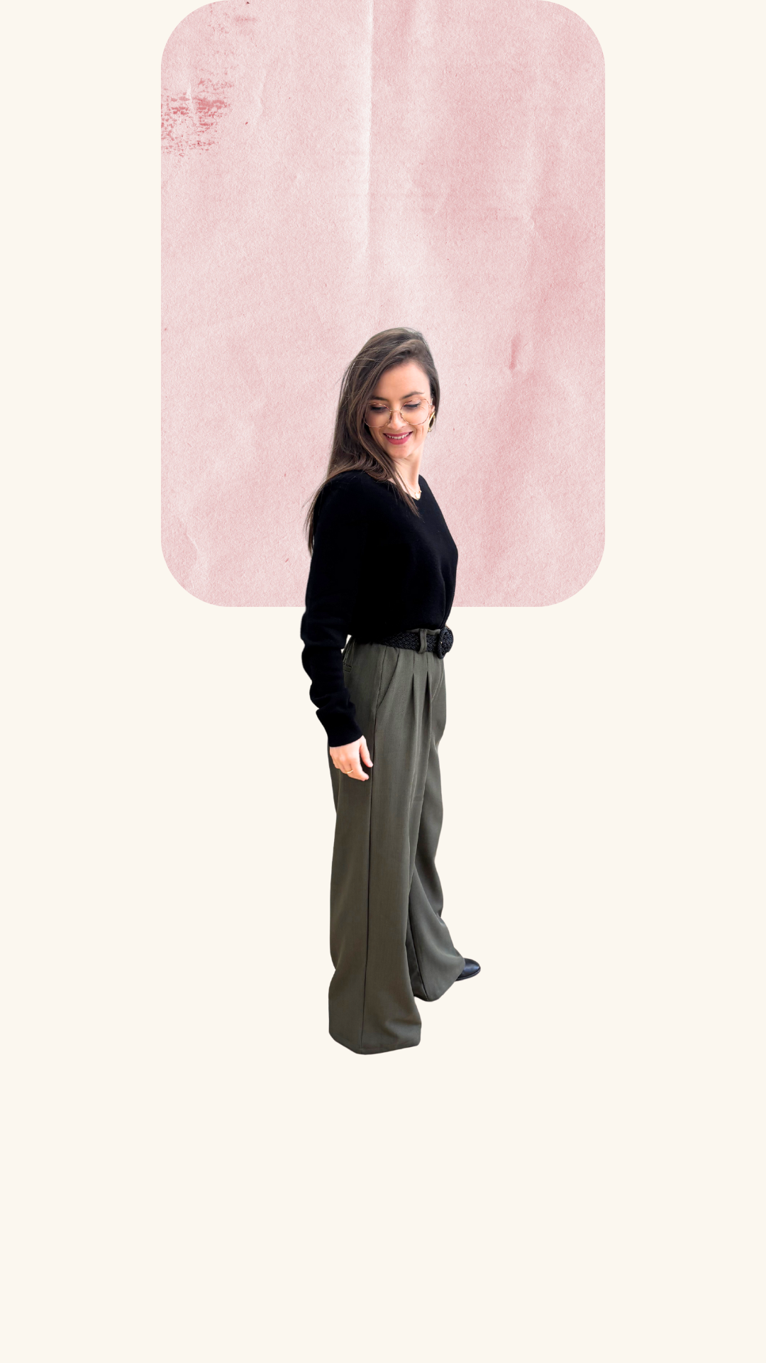 Pantalon tailleur Noah kaki