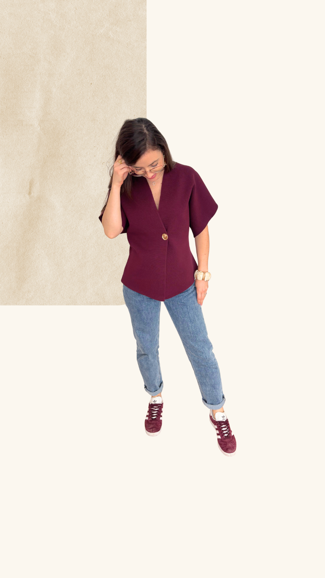 Gilet Lison bordeaux