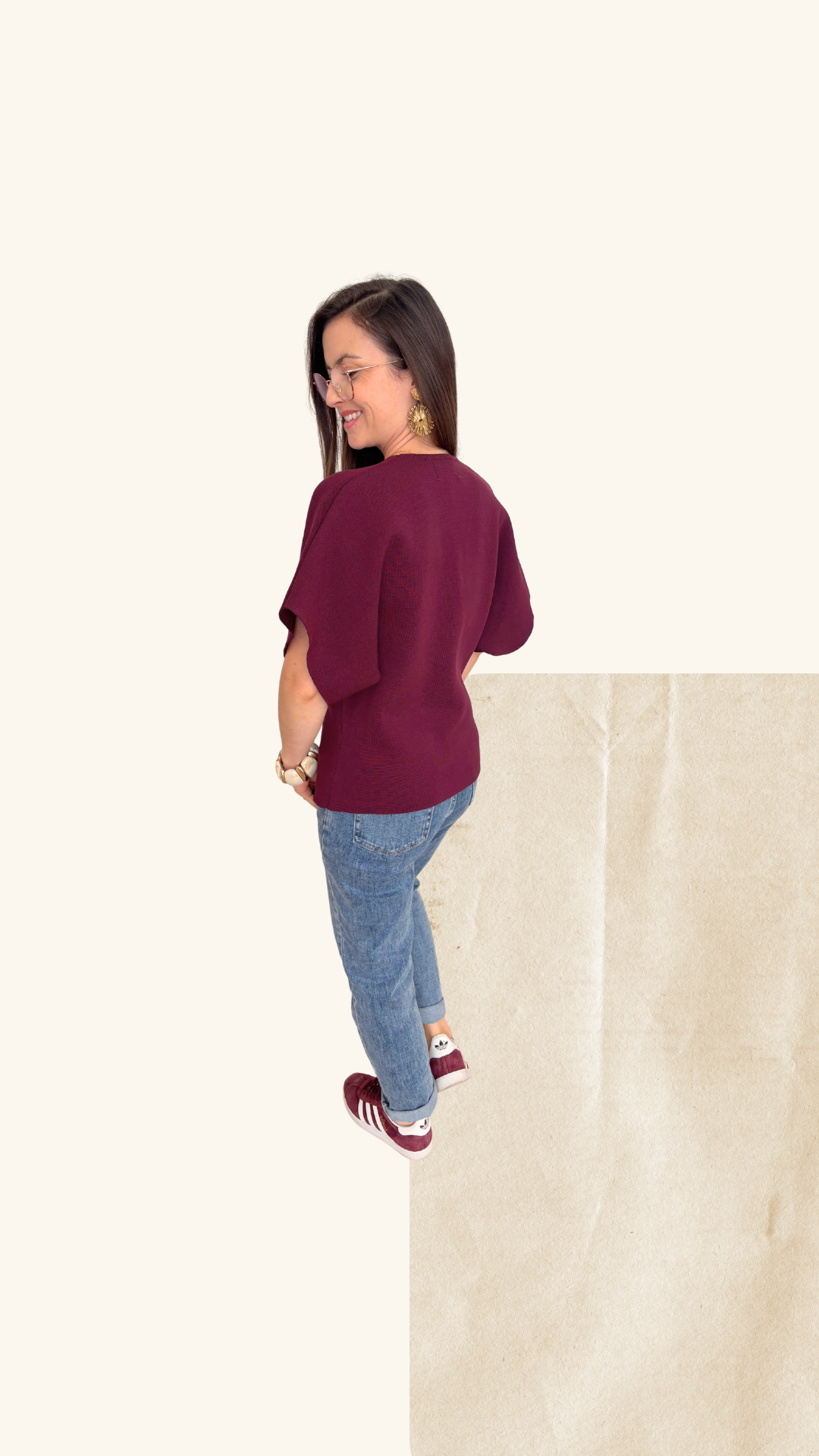 Gilet Lison bordeaux