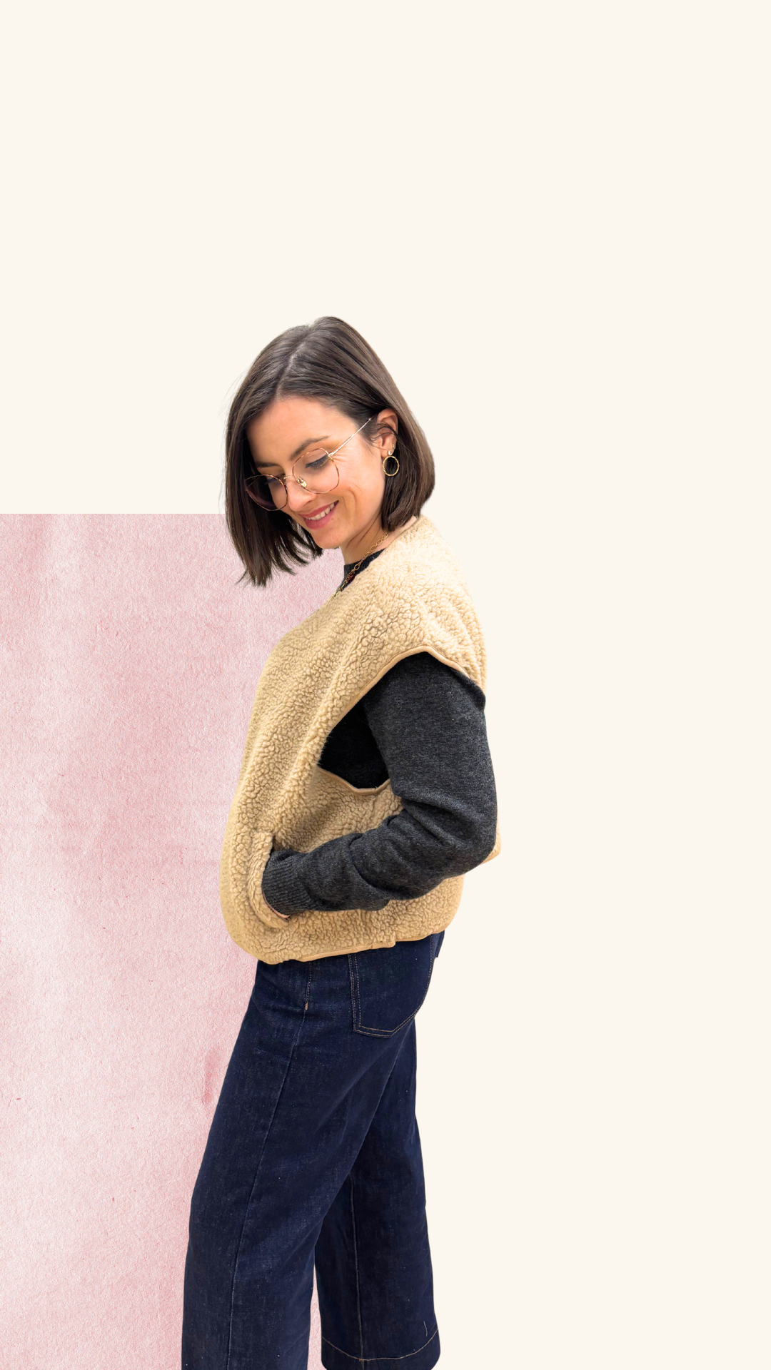 Gilet berger Béryl beige