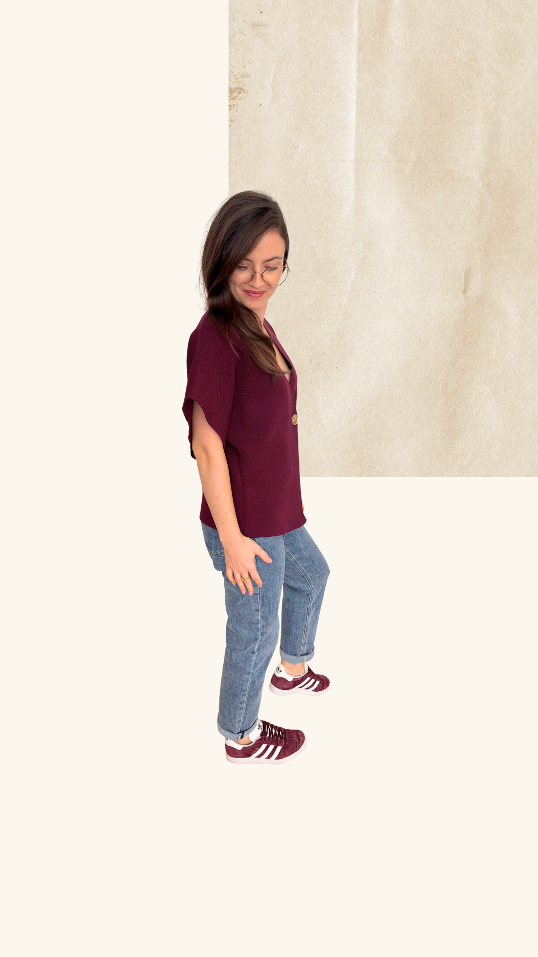 Gilet Lison bordeaux