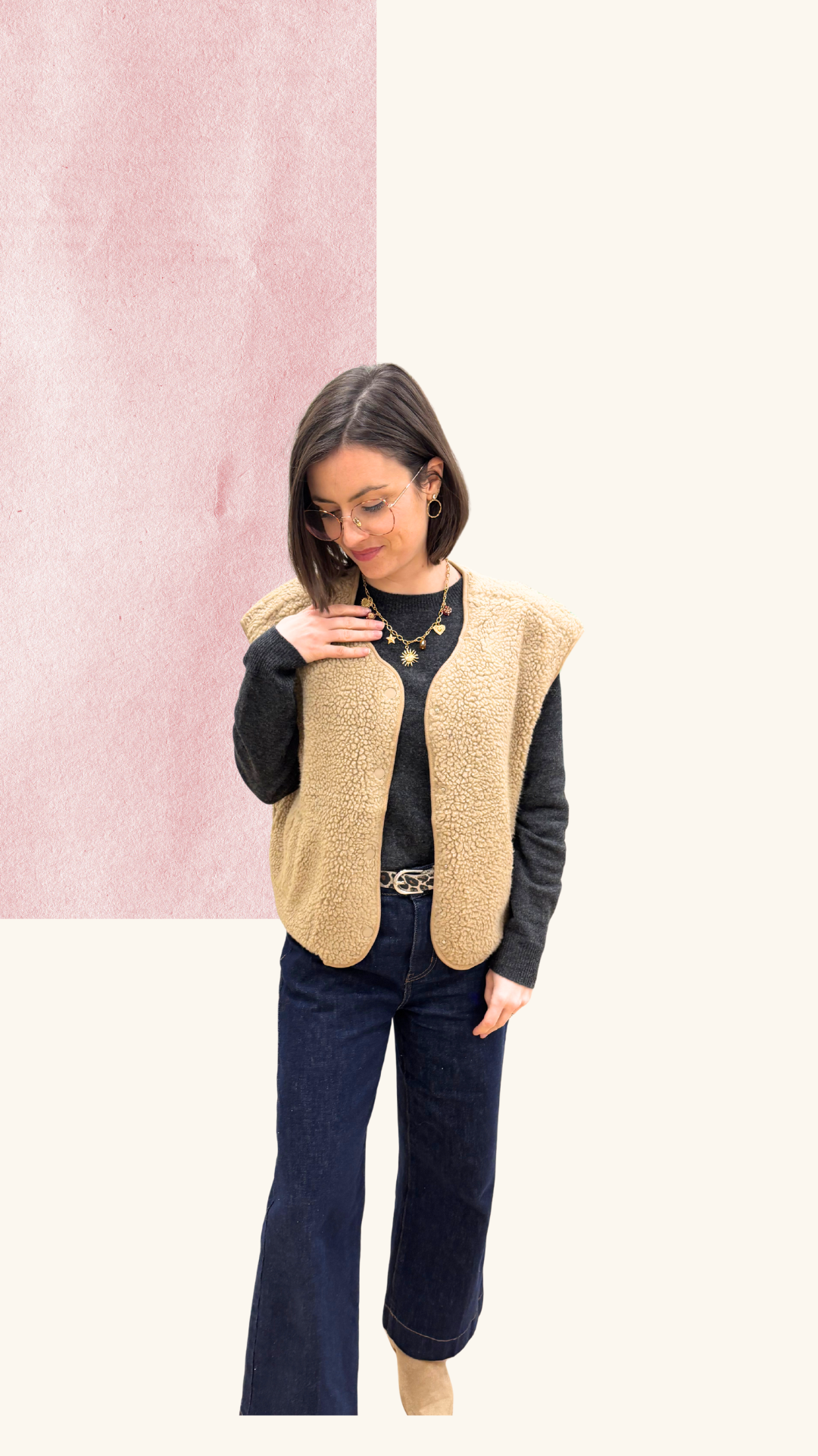 Gilet berger Béryl beige