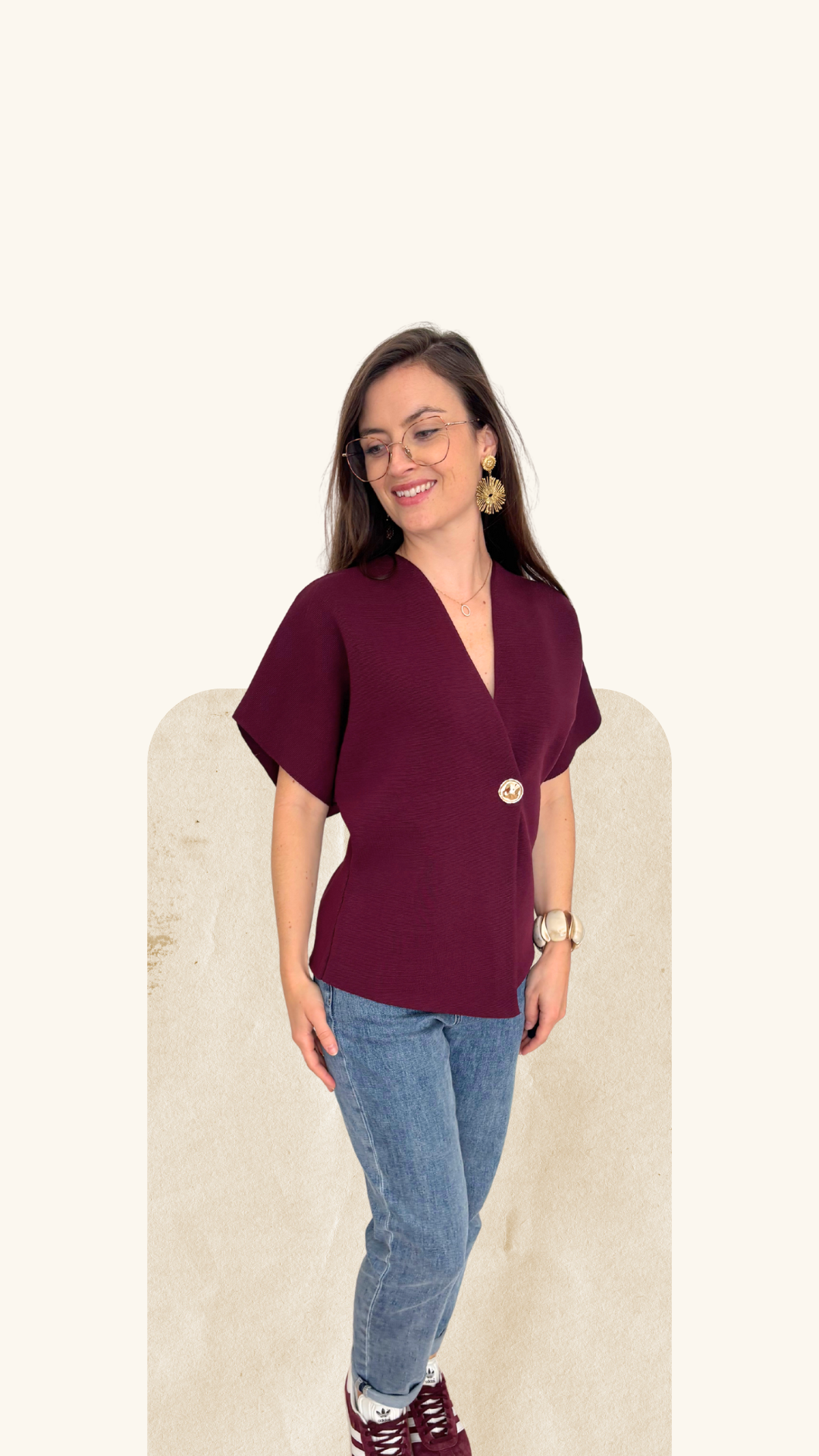 Gilet Lison bordeaux