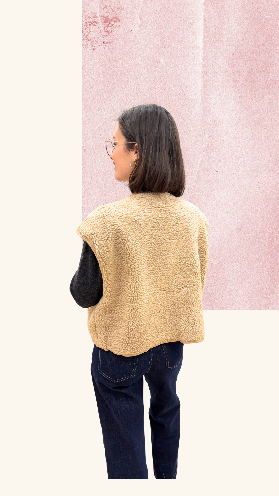 Gilet berger Béryl beige