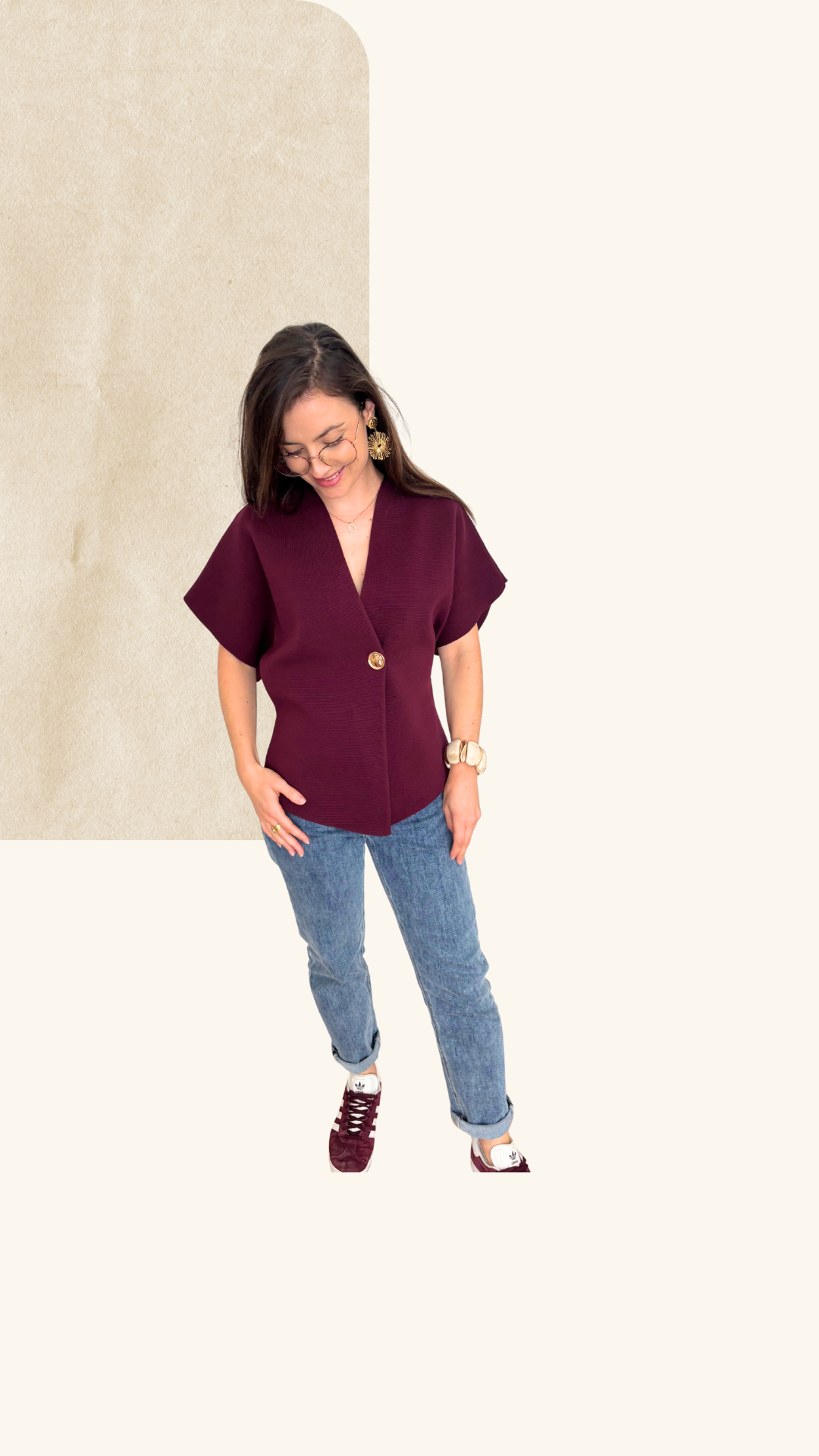 Gilet Lison bordeaux