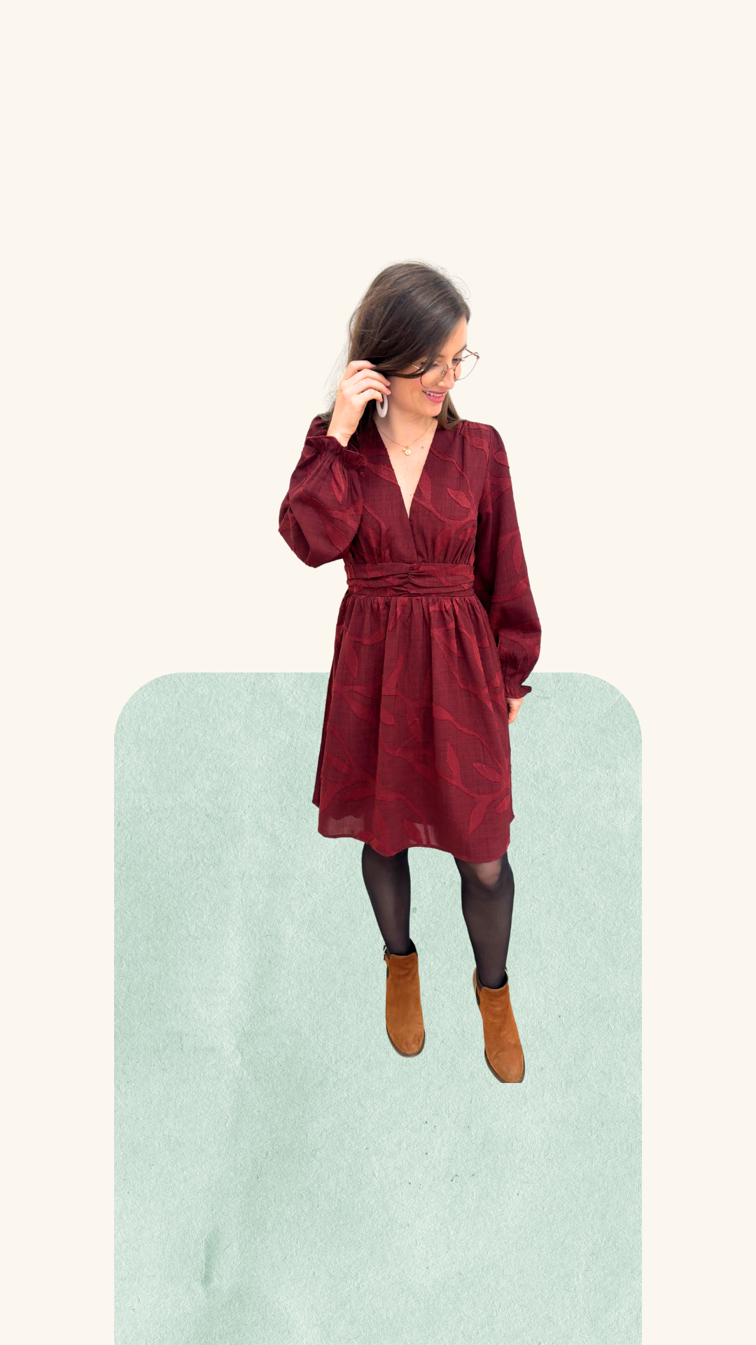Robe Chloé bordeaux
