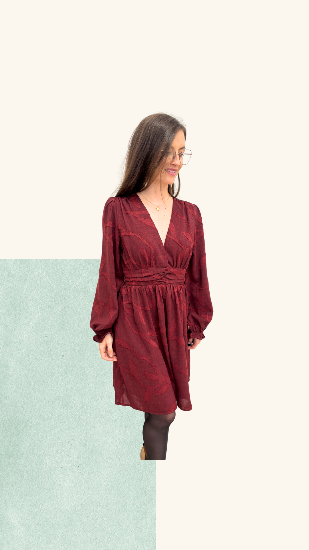 Robe Chloé bordeaux