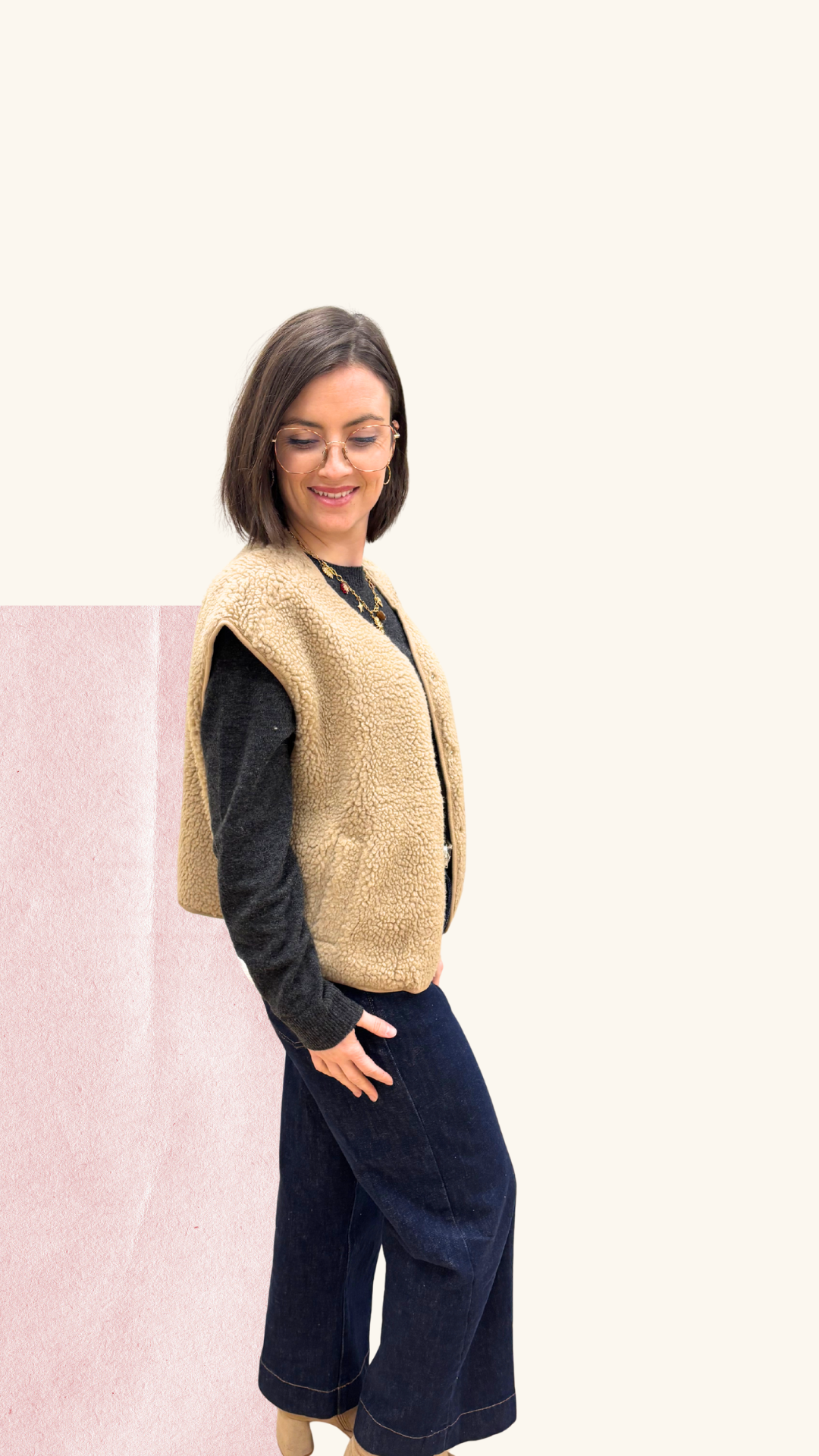 Gilet berger Béryl beige