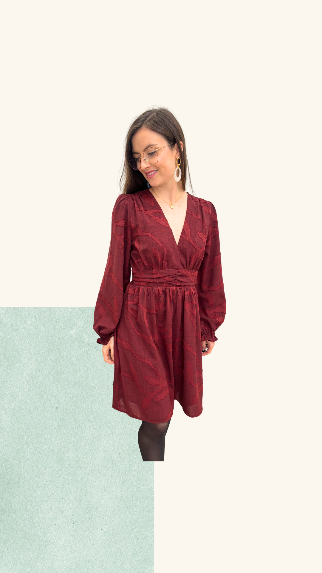 Robe Chloé bordeaux