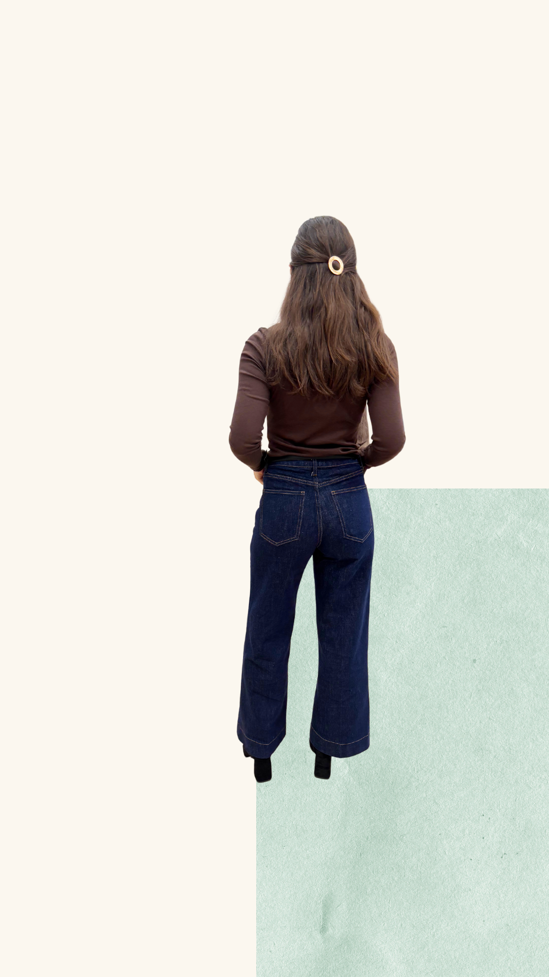 Jean Fanny wide leg brut