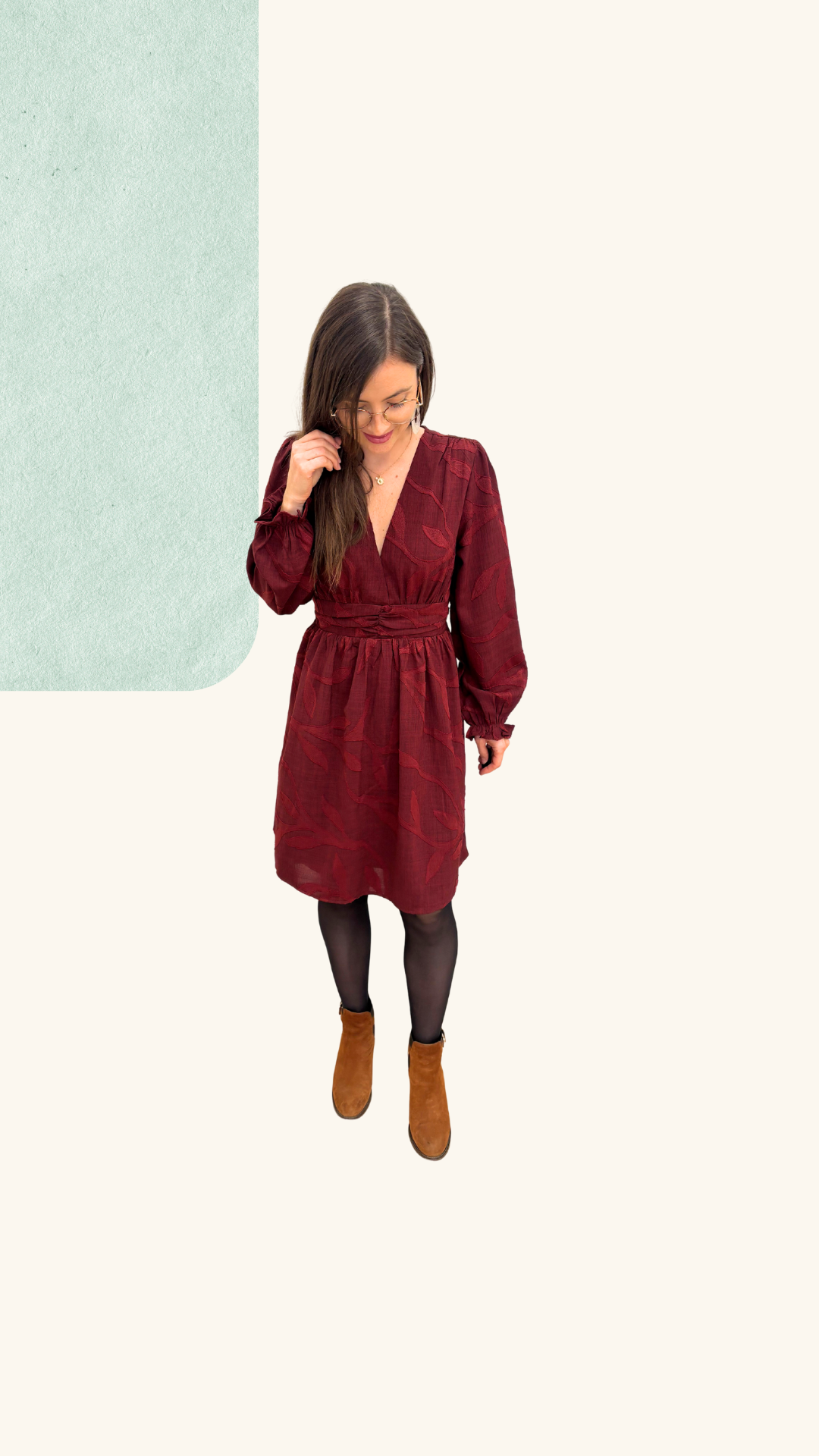 Robe Chloé bordeaux