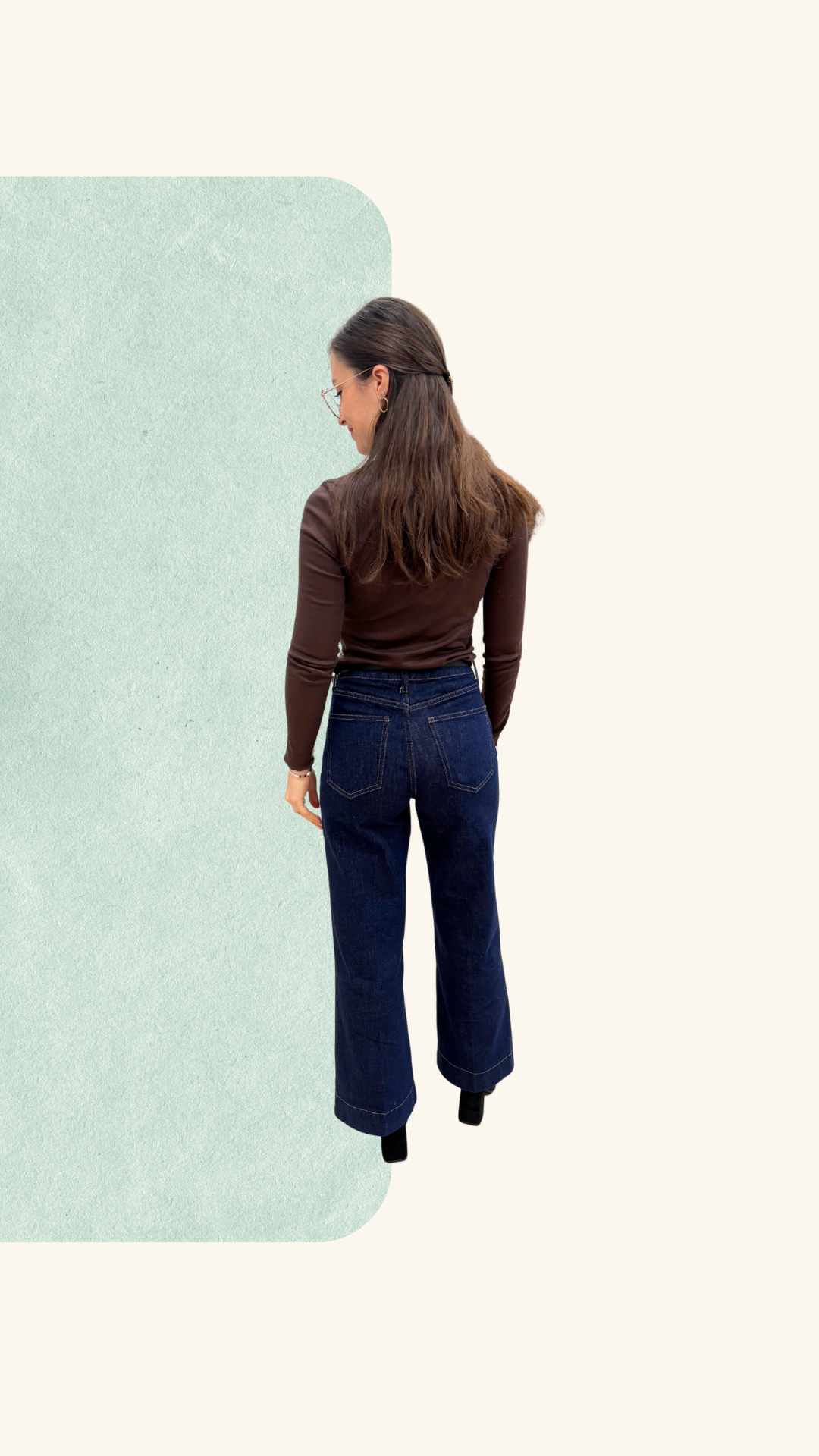 Jean Fanny wide leg brut