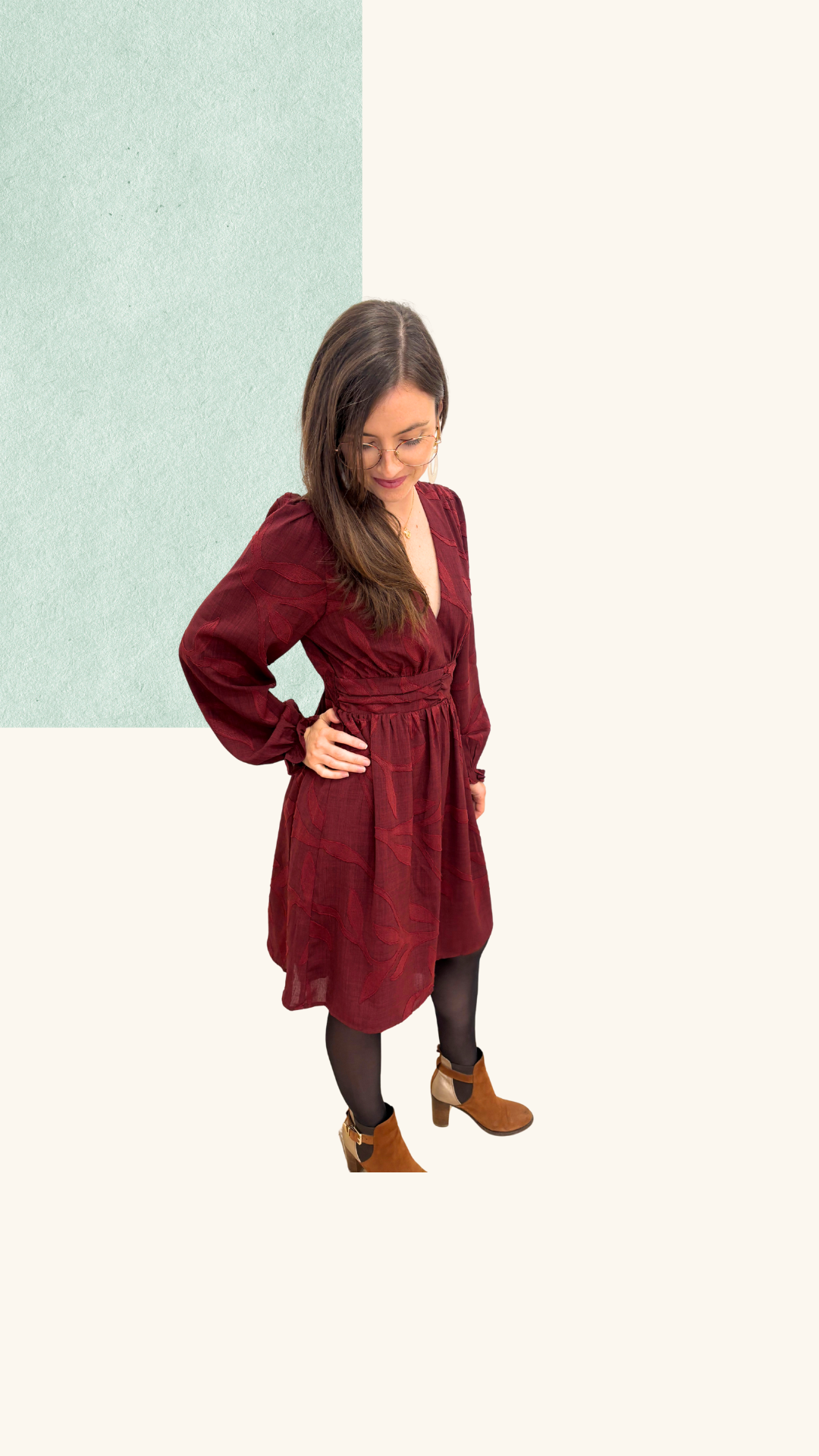 Robe Chloé bordeaux