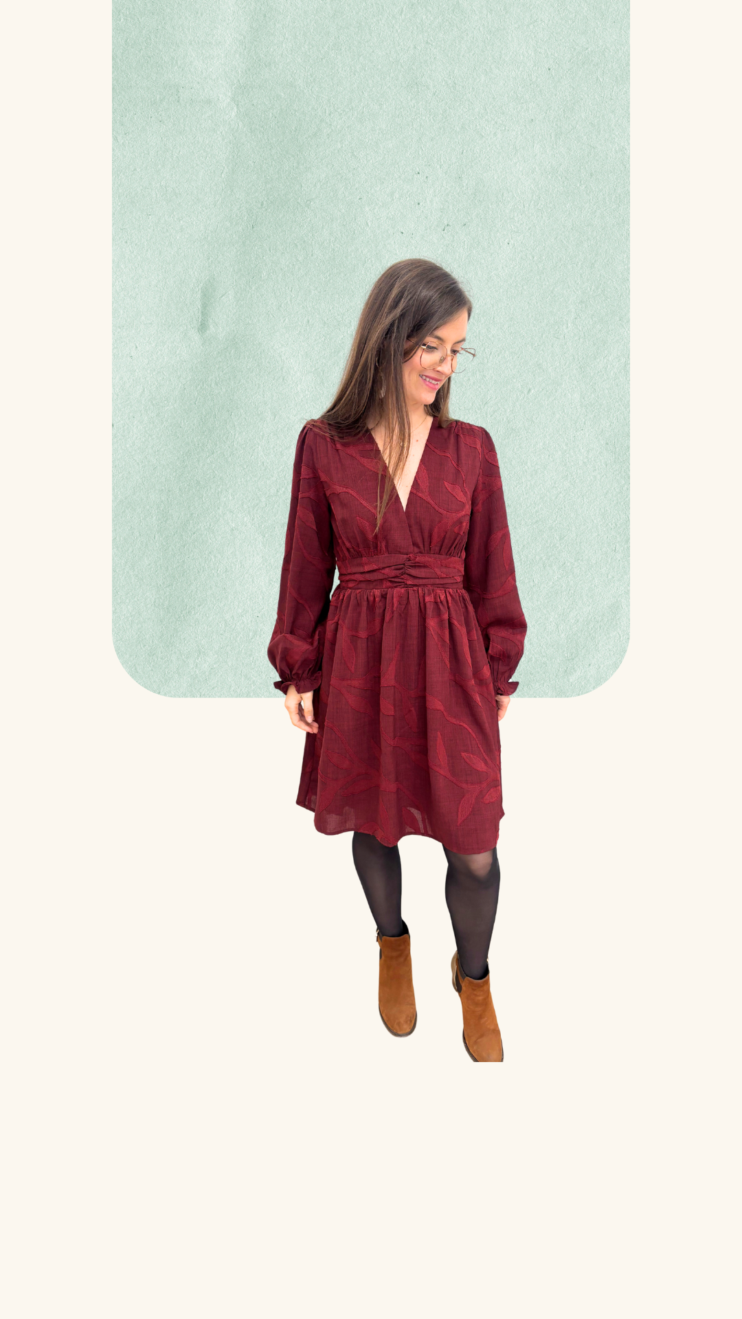 Robe Chloé bordeaux