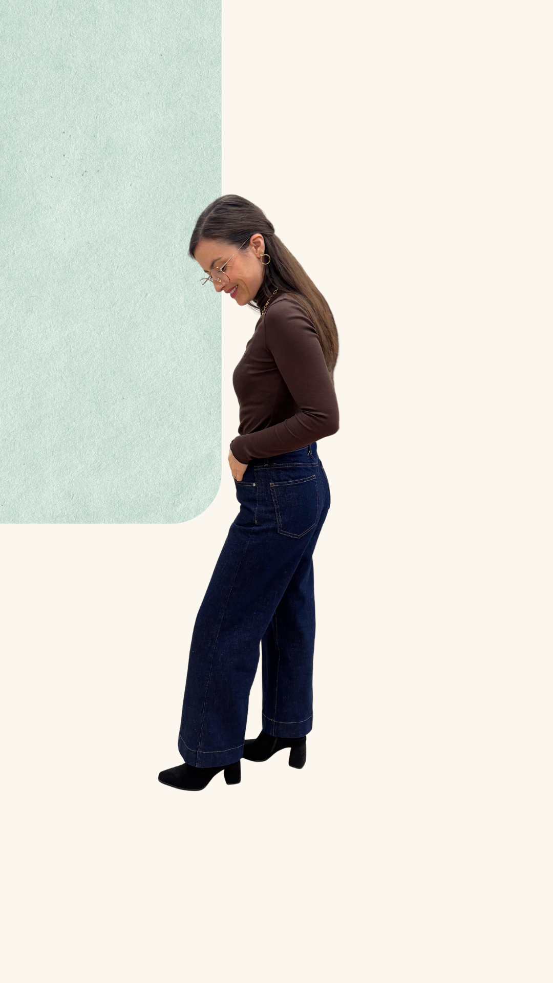 Jean Fanny wide leg brut