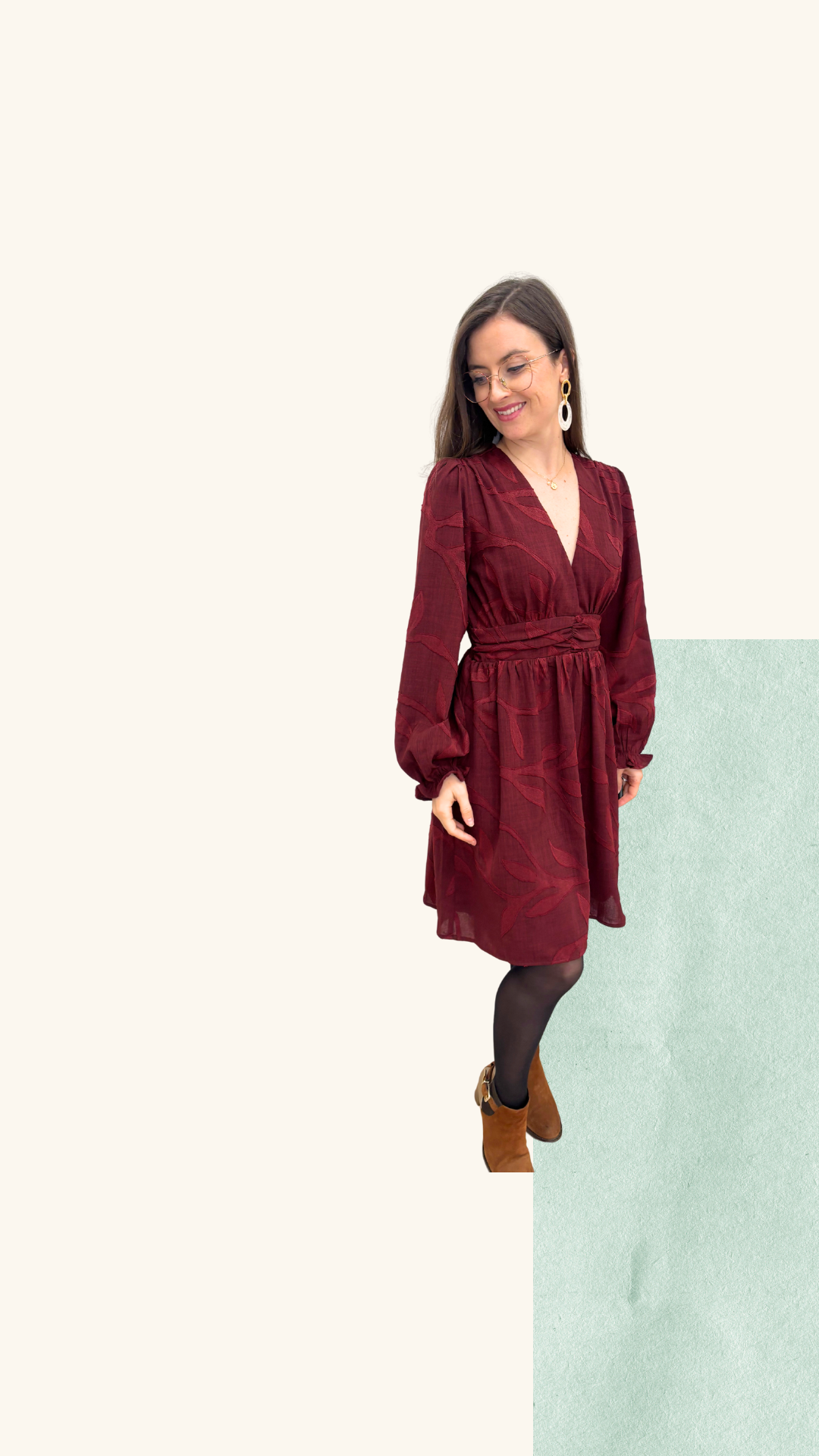 Robe Chloé bordeaux