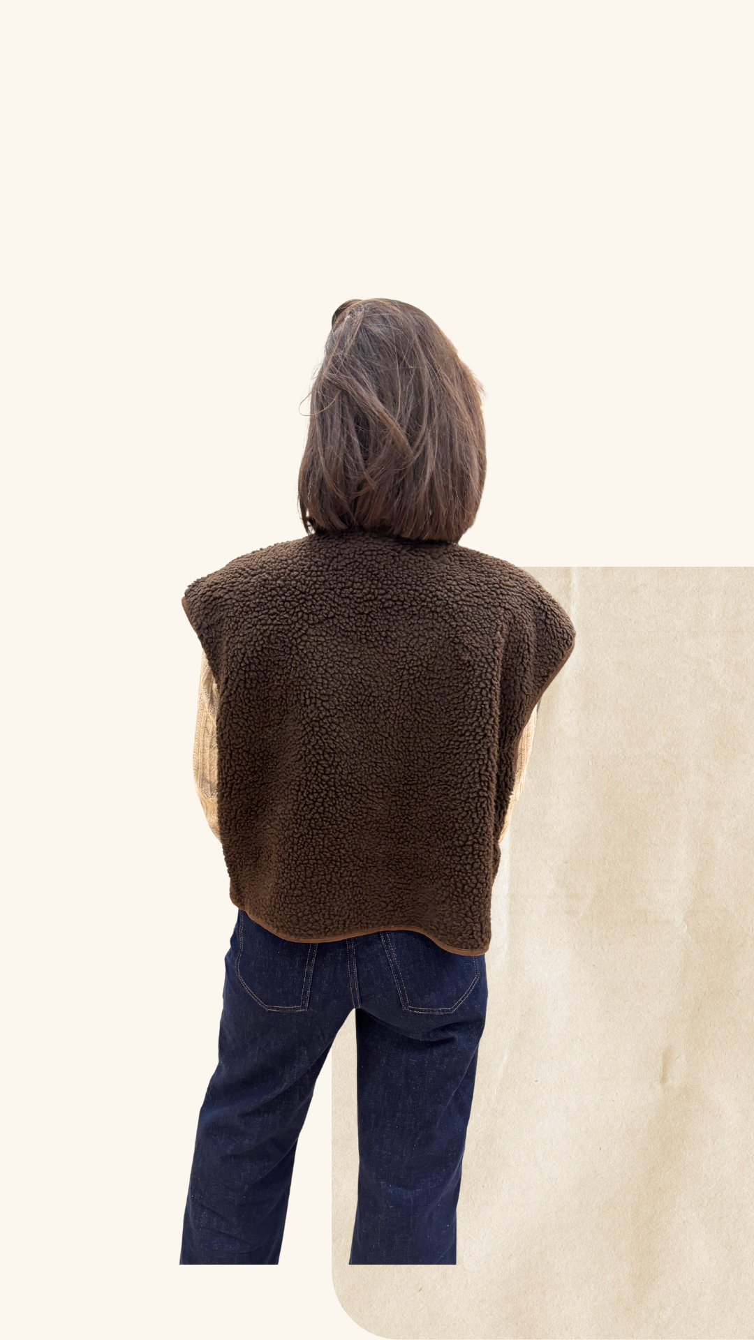 Gilet berger Béryl marron