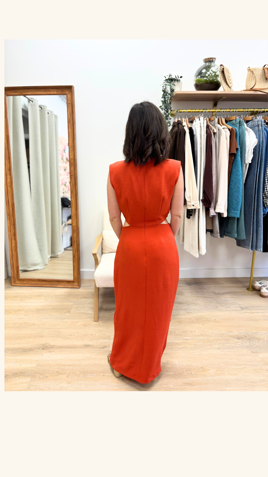 Robe longue Sonia terracotta