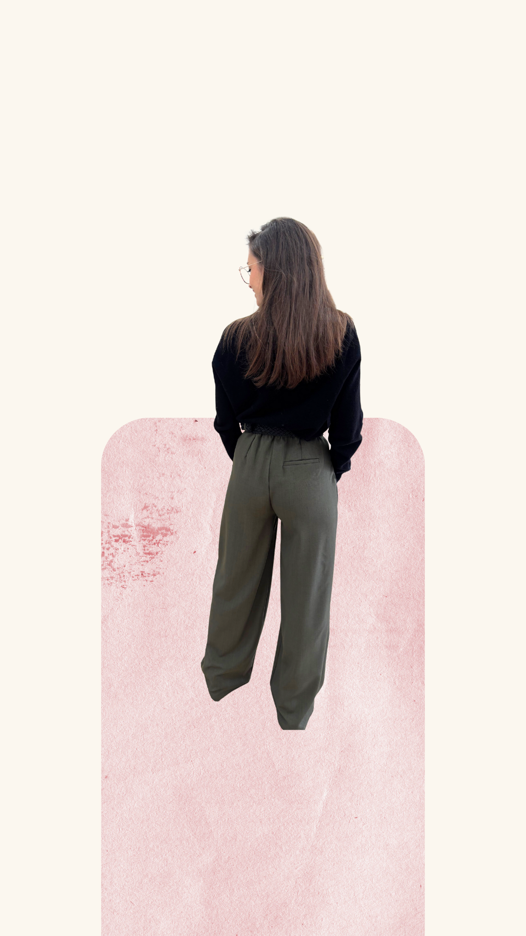 Pantalon tailleur Noah kaki