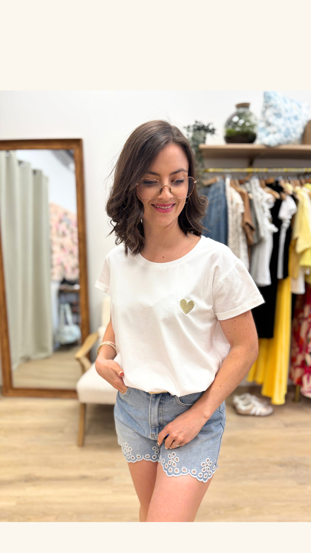T-shirt Coline doré