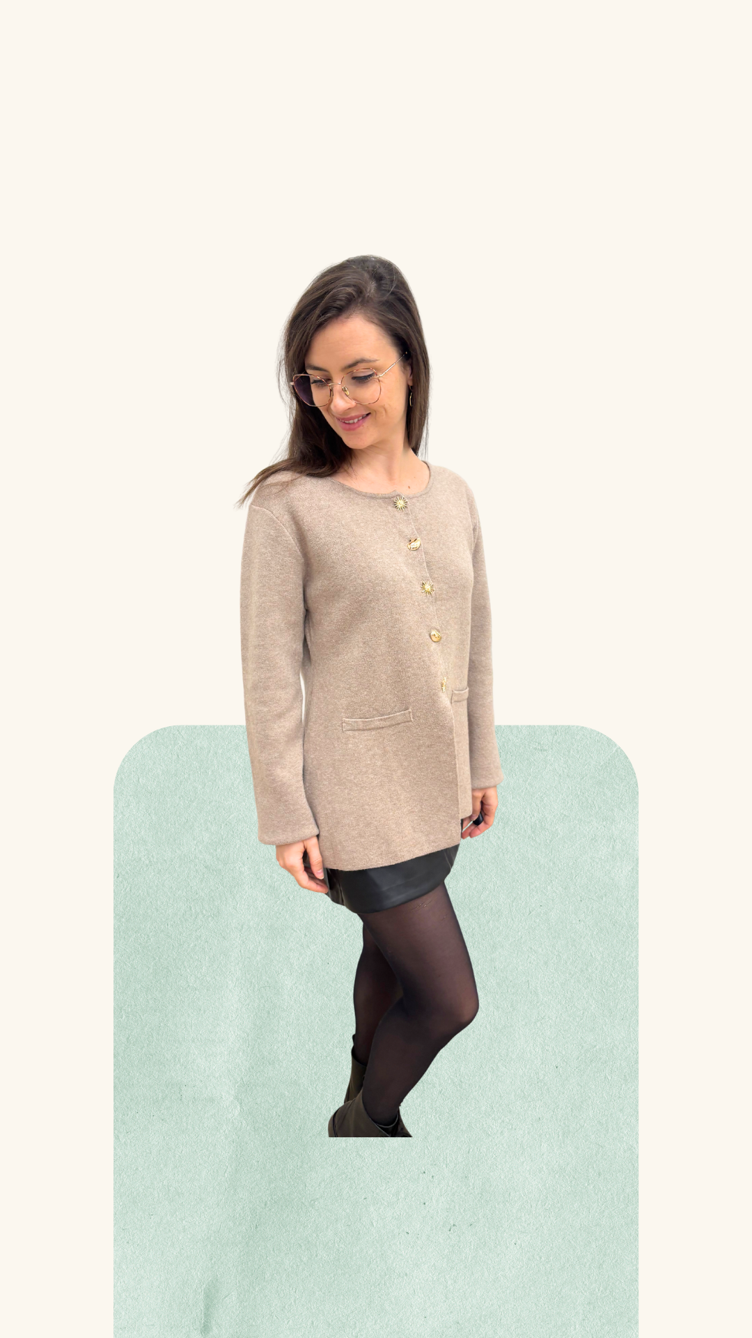 Gilet Céleste taupe