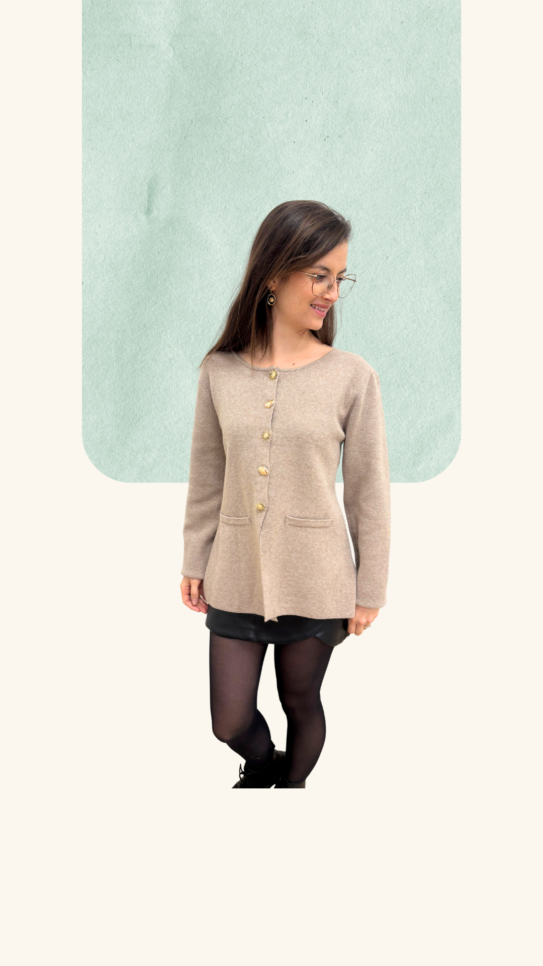 Gilet Céleste taupe