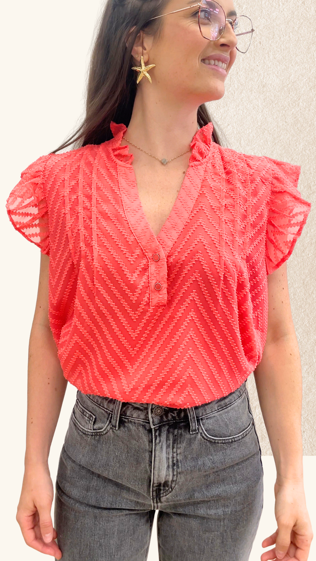 Blouse Marie corail