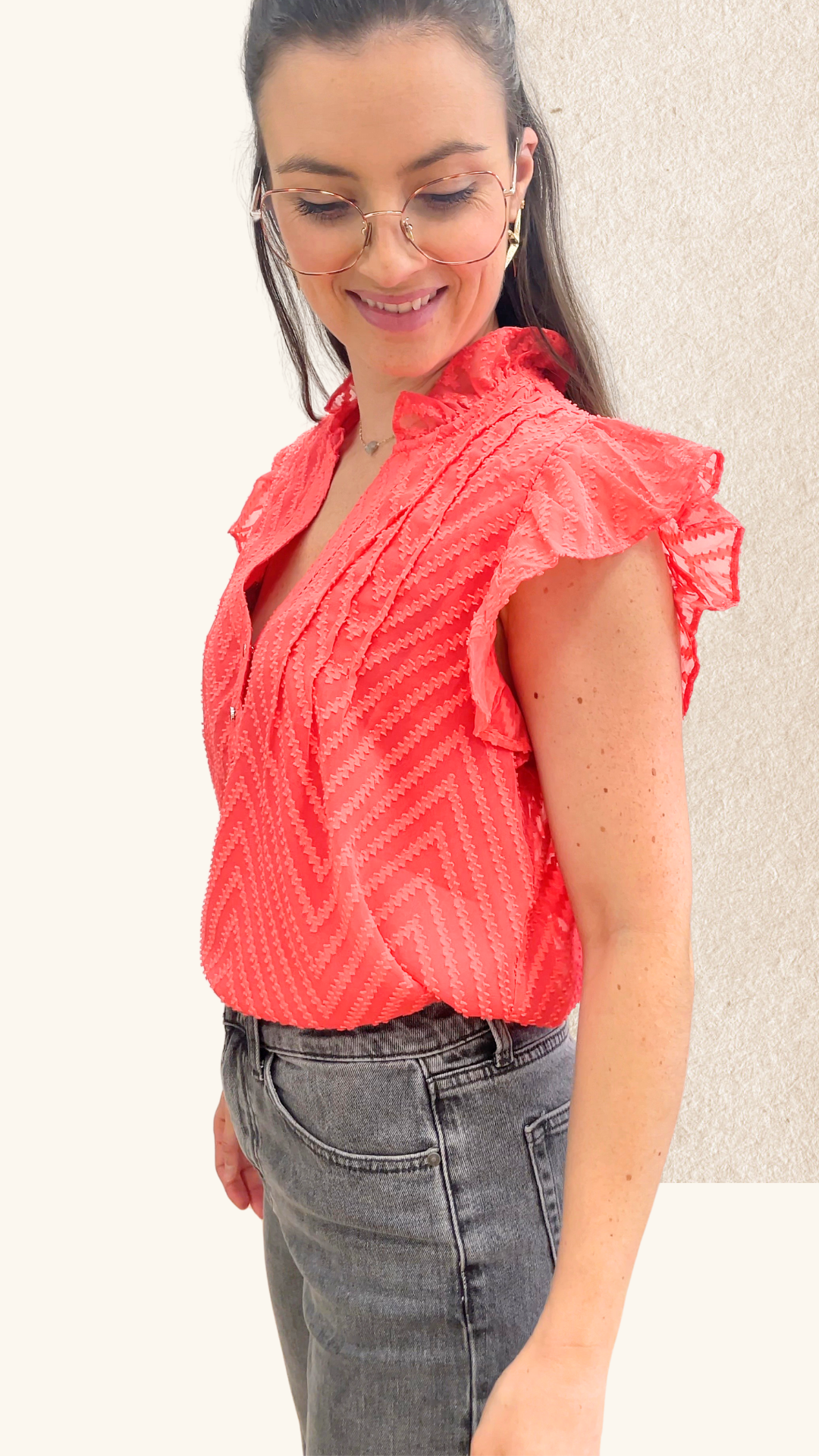 Blouse Marie corail