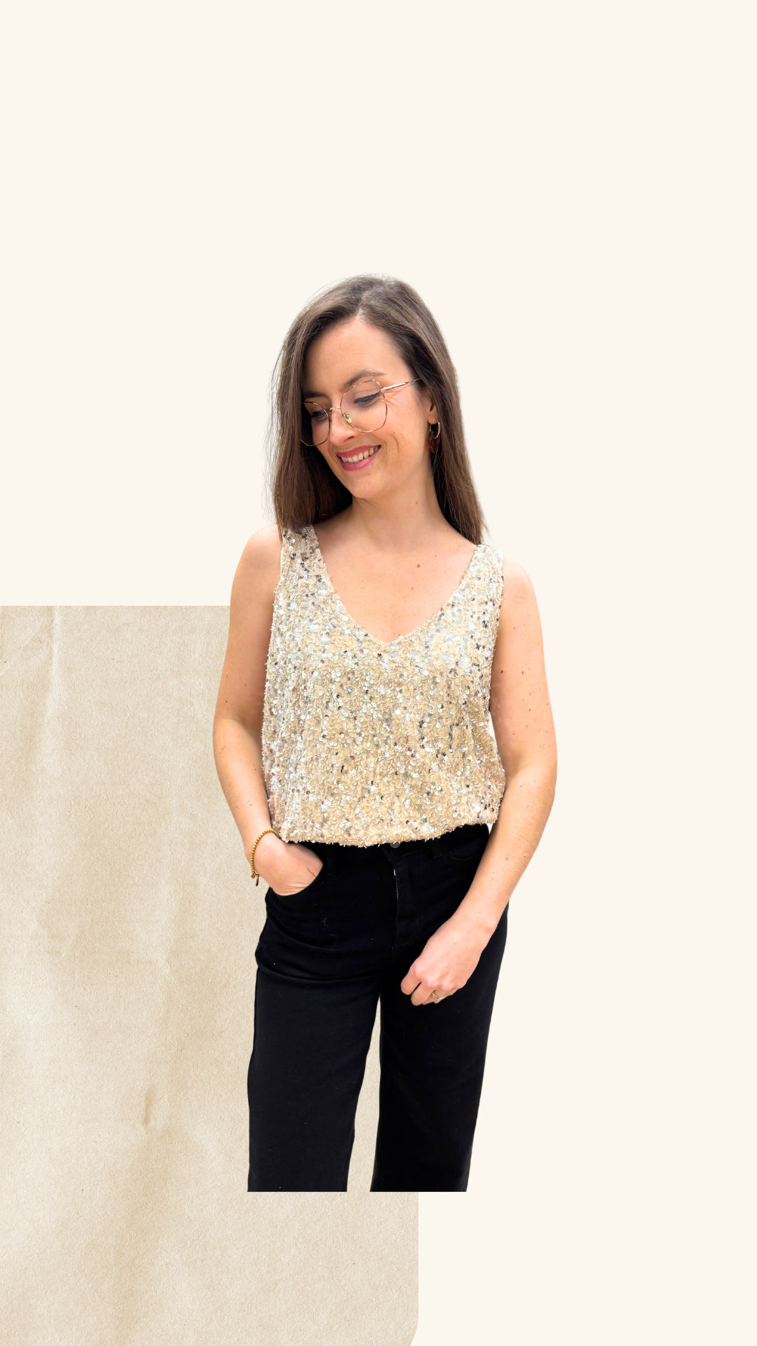 Débardeur Scarlett beige