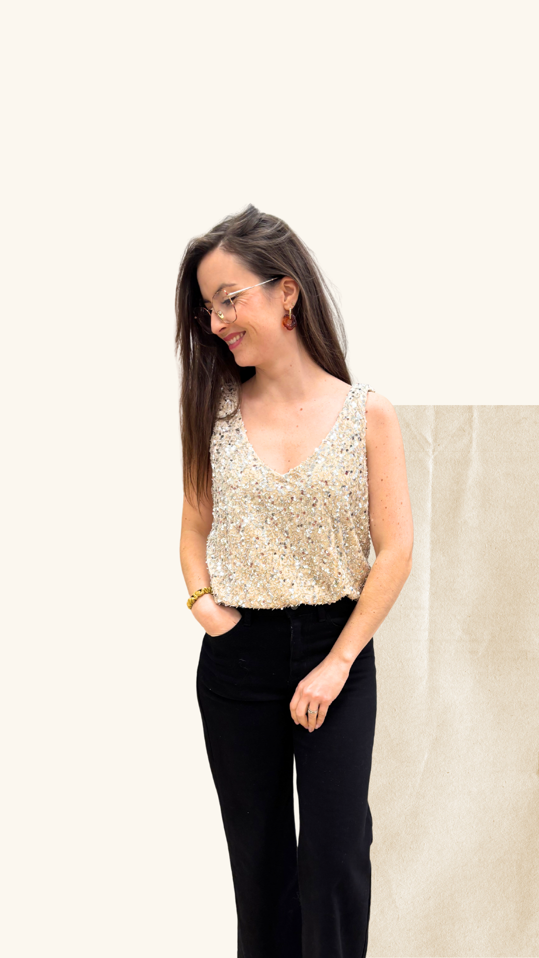 Débardeur Scarlett beige