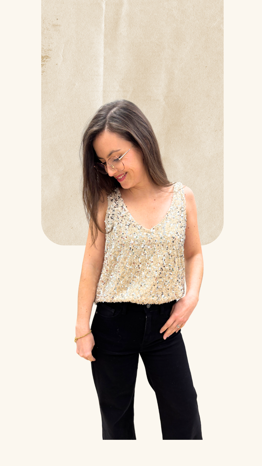 Débardeur Scarlett beige